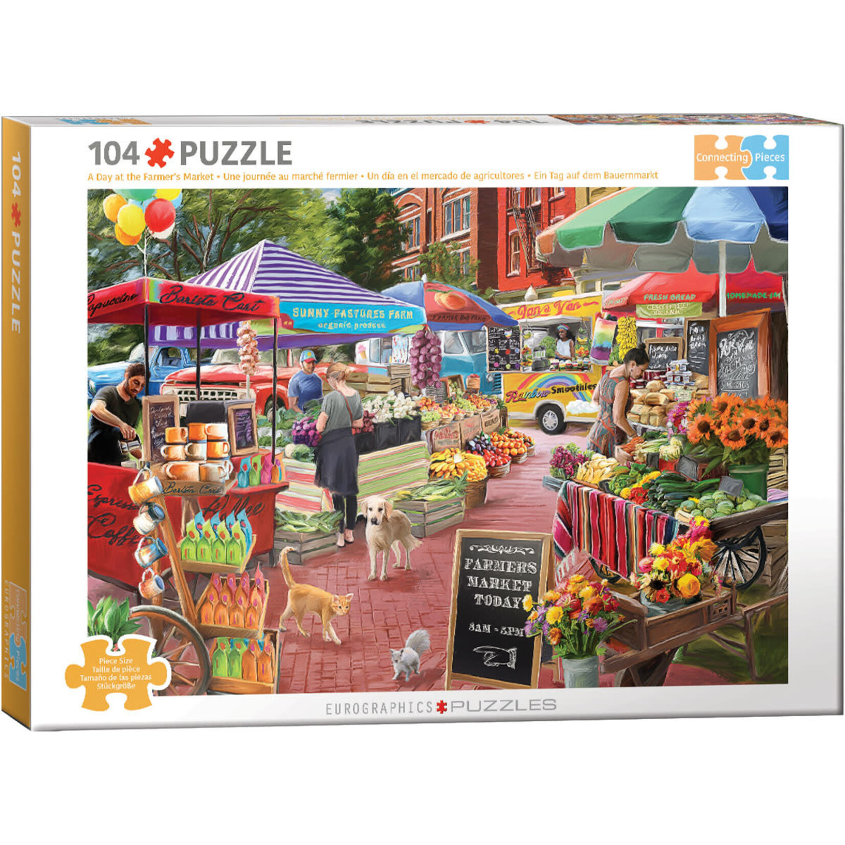 EuroGraphics Connecting Pieces A Day at the Farmers Market 104pc