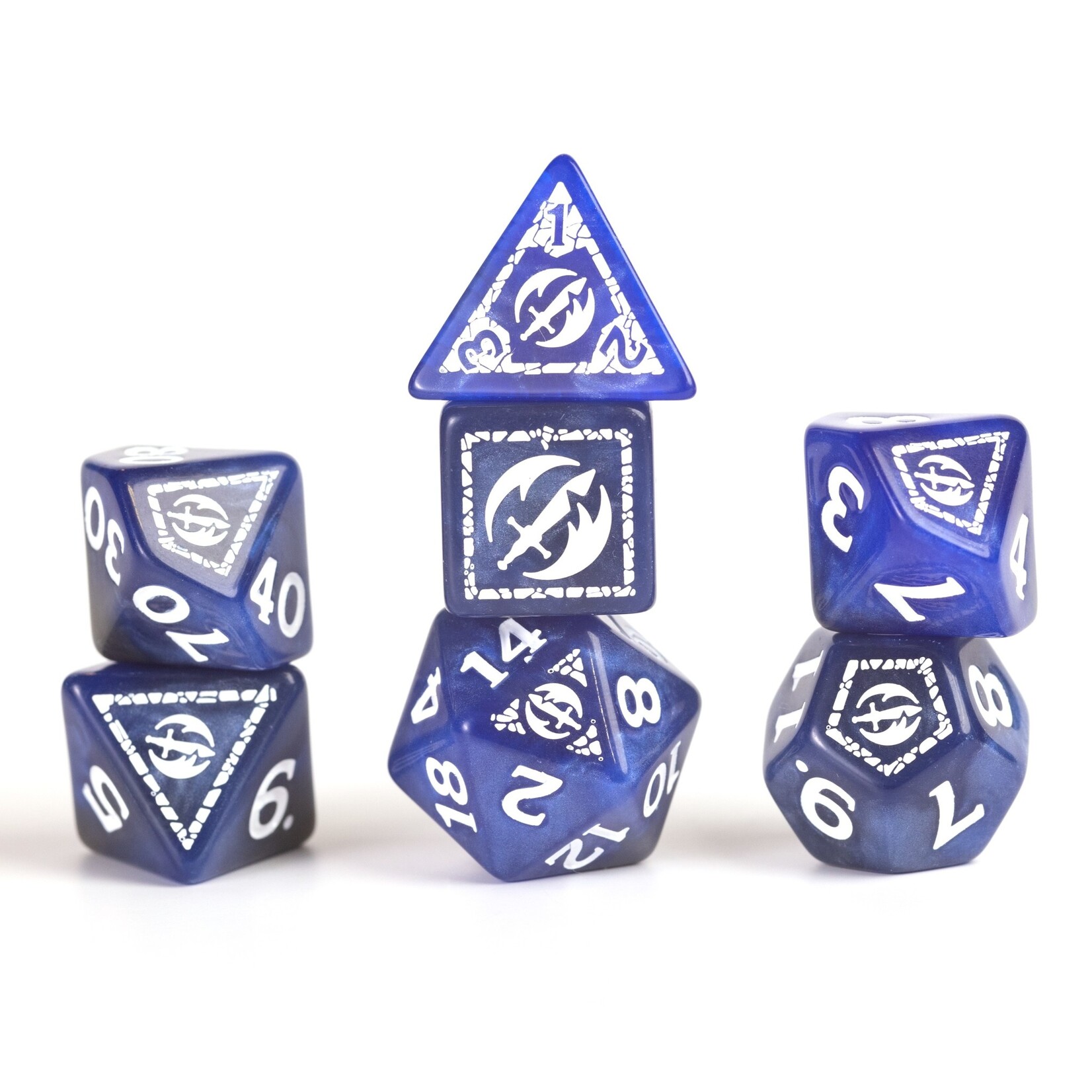 Sirius Dice D&D Adventure Dice Fighter Blue