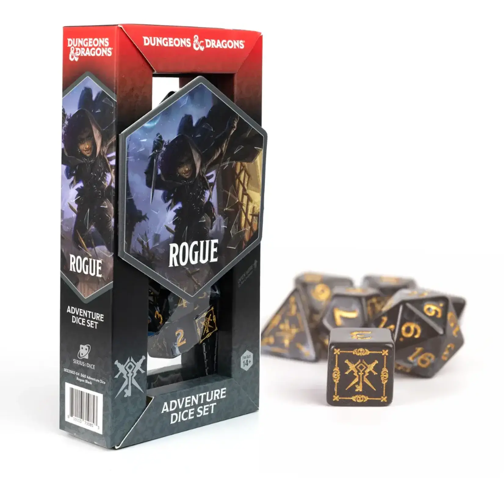 Sirius Dice D&D Adventure Dice Rogue Black