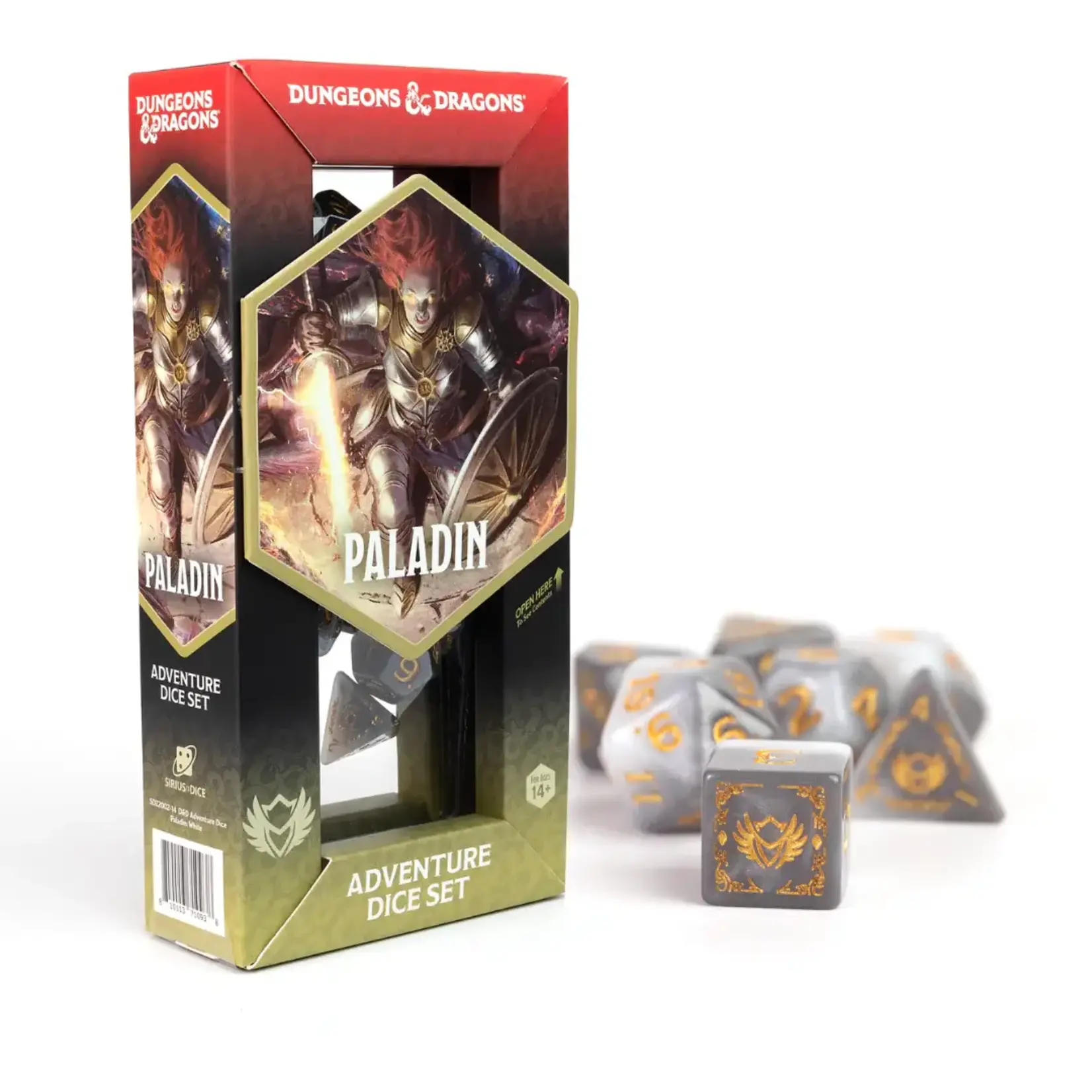 Sirius Dice D&D Adventure Dice Paladin White/Grey