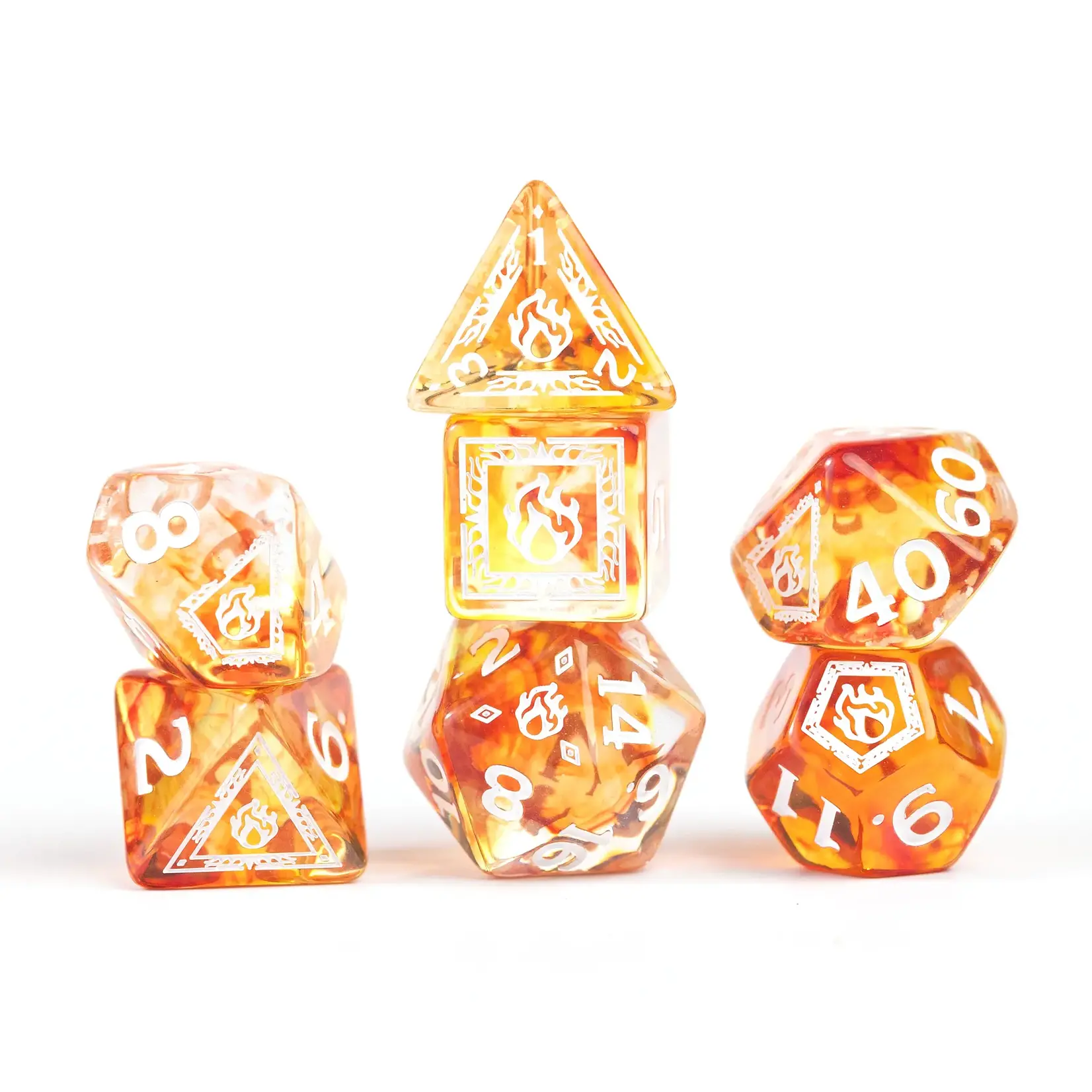 Sirius Dice D&D Adventure Dice Sorcerer Orange
