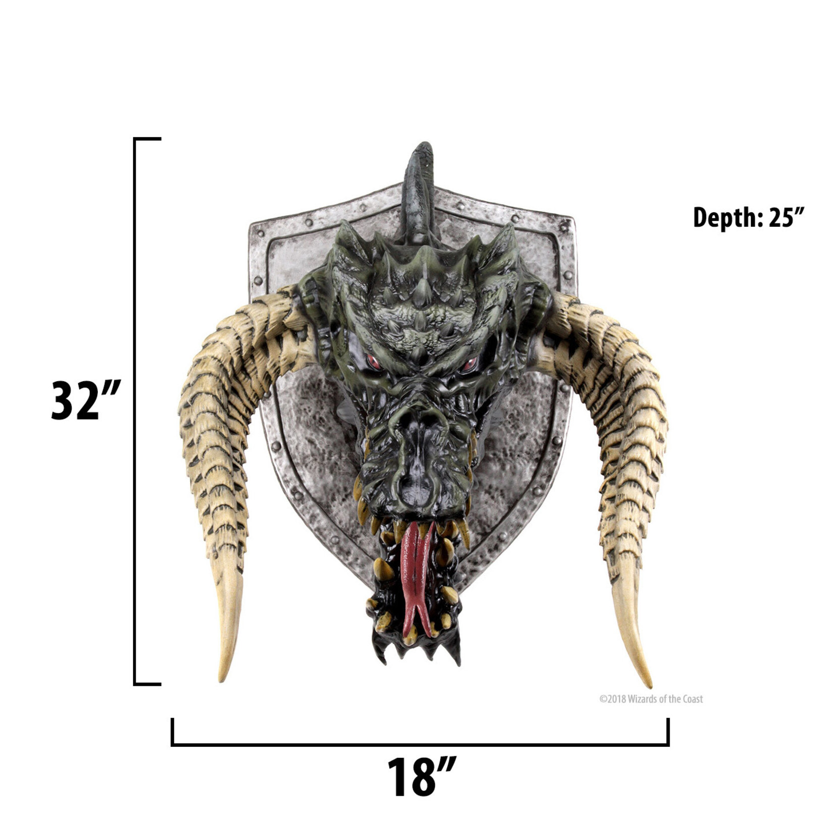 WIZKIDS/NECA D&D Black Dragon Trophy Plaque