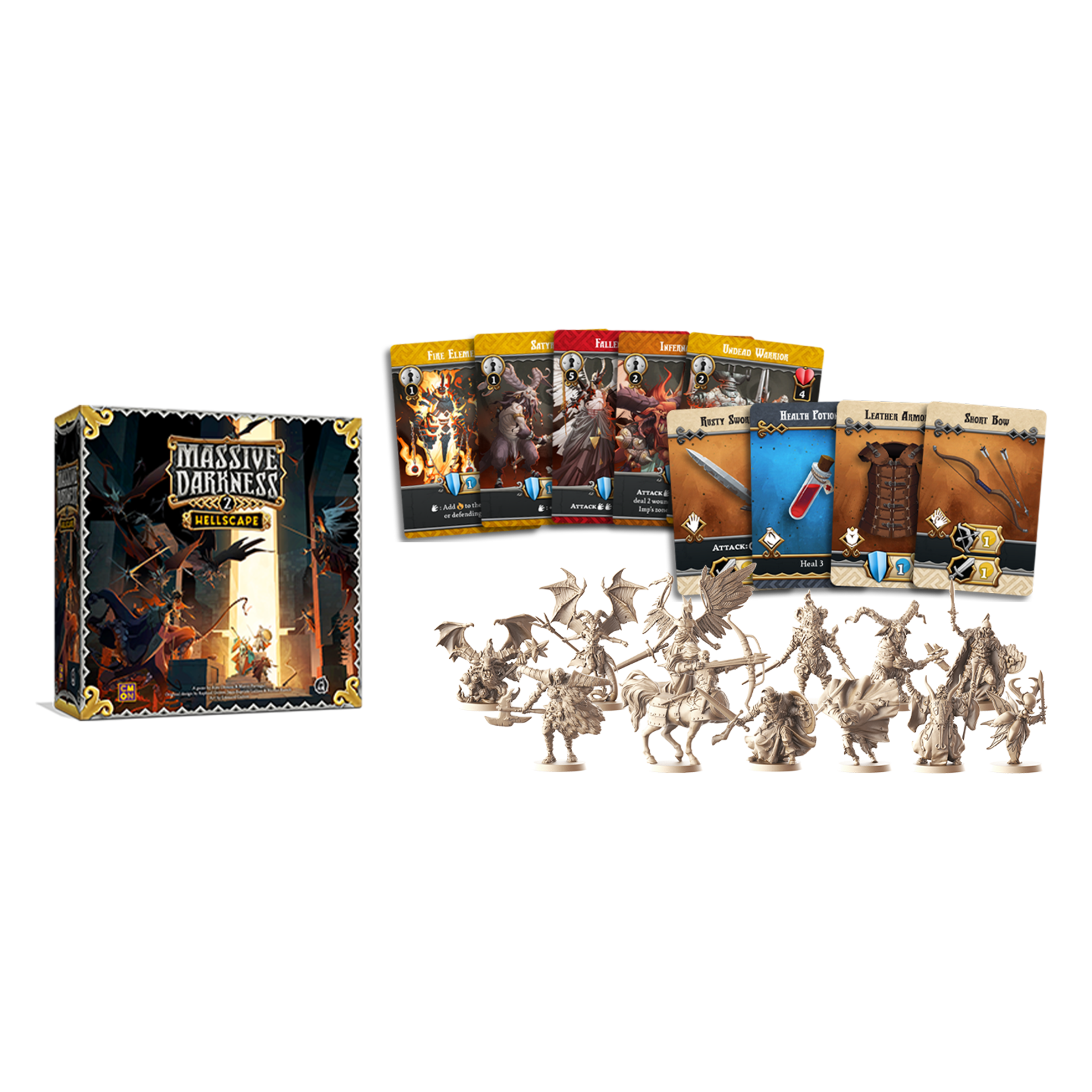 CMON Massive Darkness Hellscape & Darkbringer Bundle French Edition