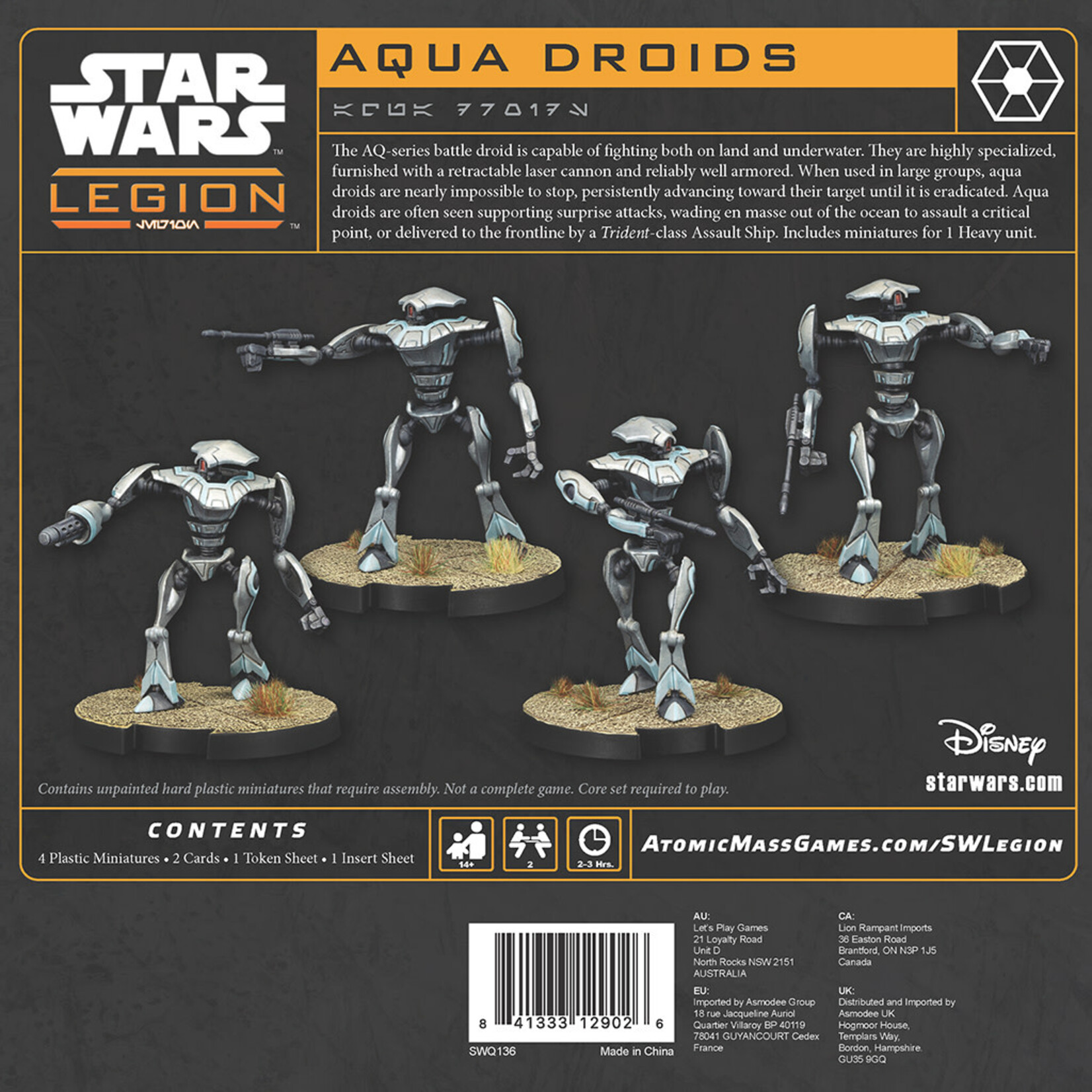 Atomic Mass Games Star Wars Legion Aqua Droid Unit