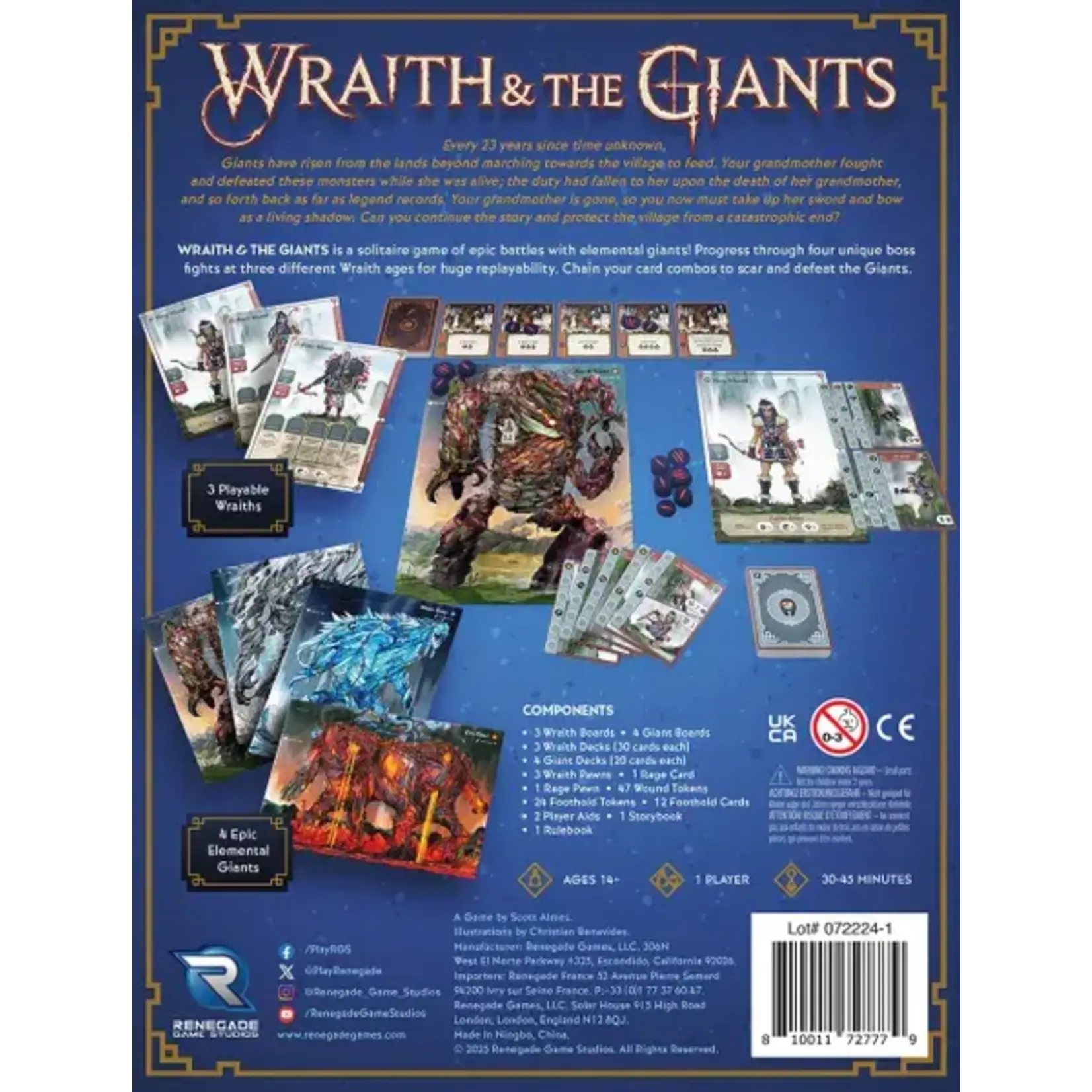 Renegade Game Studios Solo Hero Series Wraith & The Giants