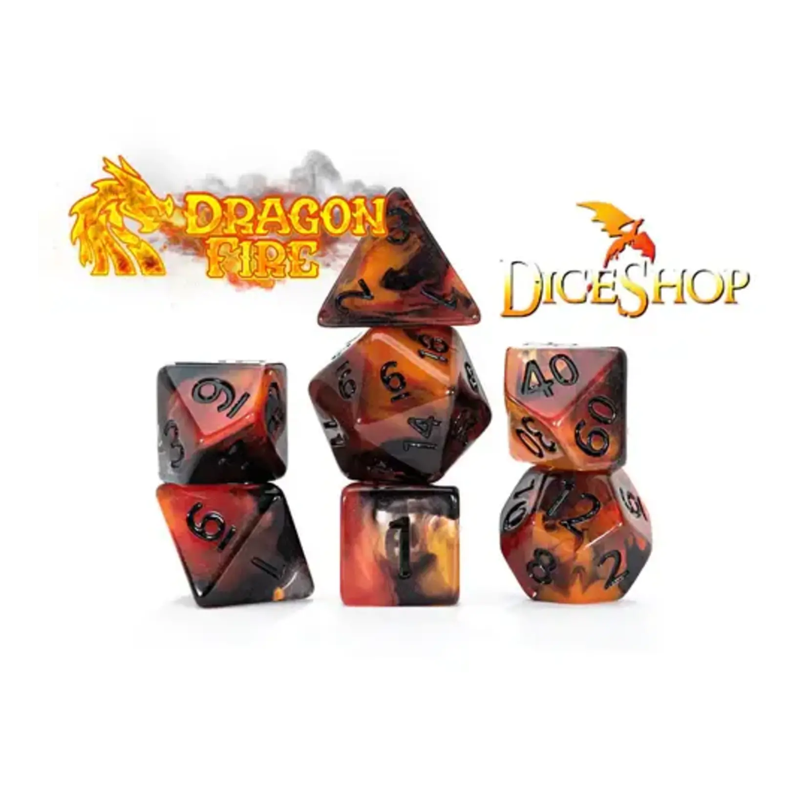 Gate Keeper Games Essence Dice - 'Dragon Fire' 7-Die Set
