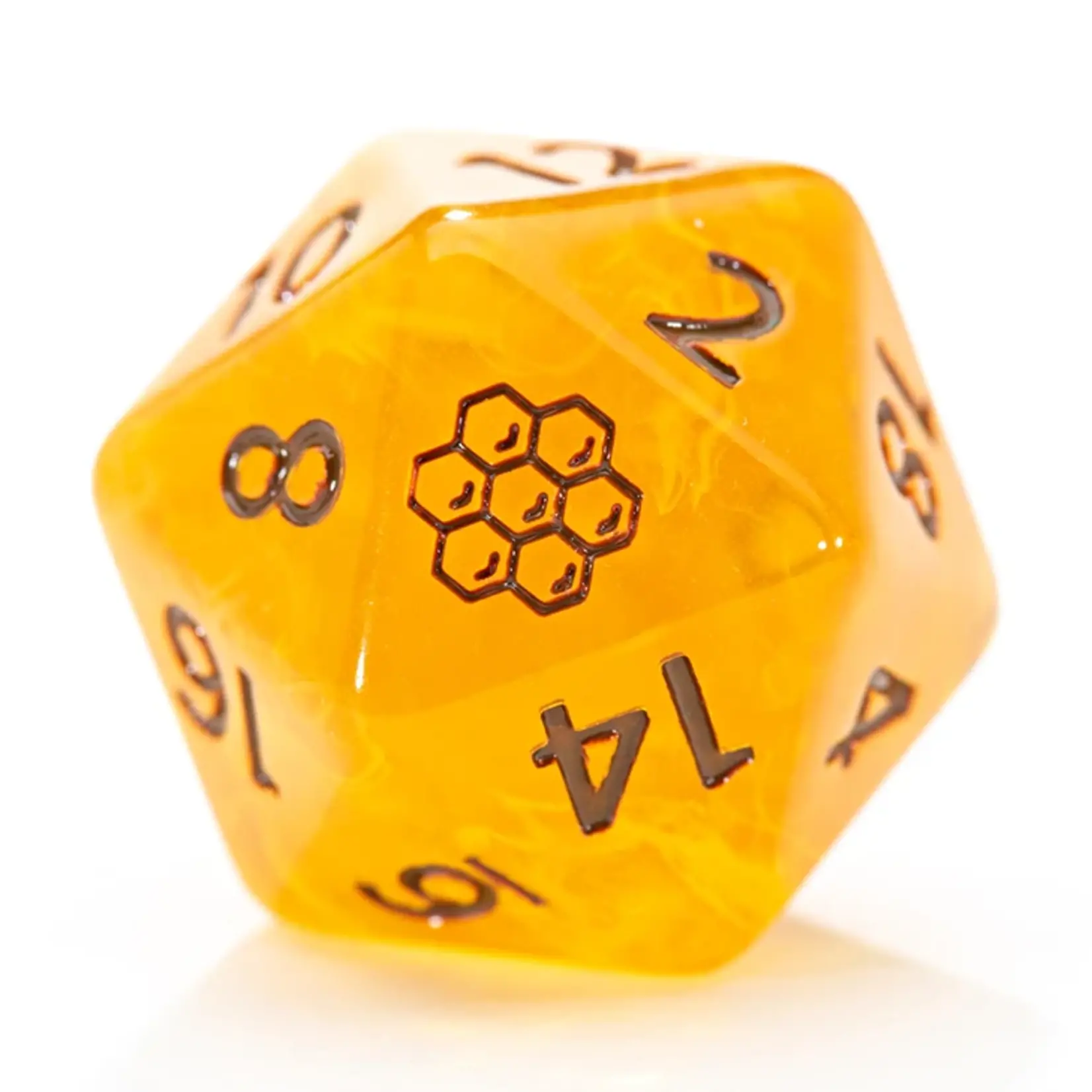 Gate Keeper Games Flowstone Dice - 'Honeycomb' 7-Die Set