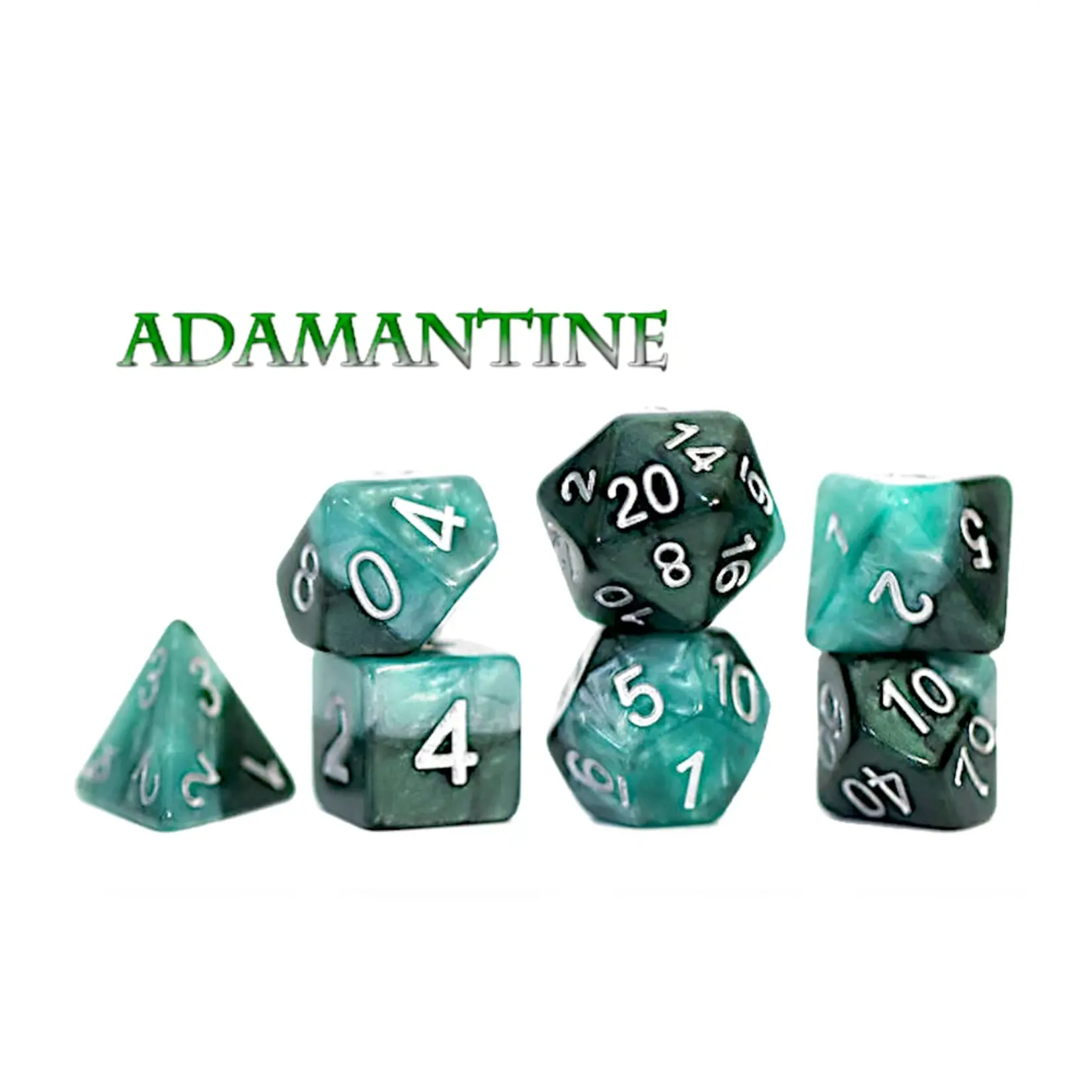 Gate Keeper Games Halfsies Dice - 'Adamantine' 7-die set