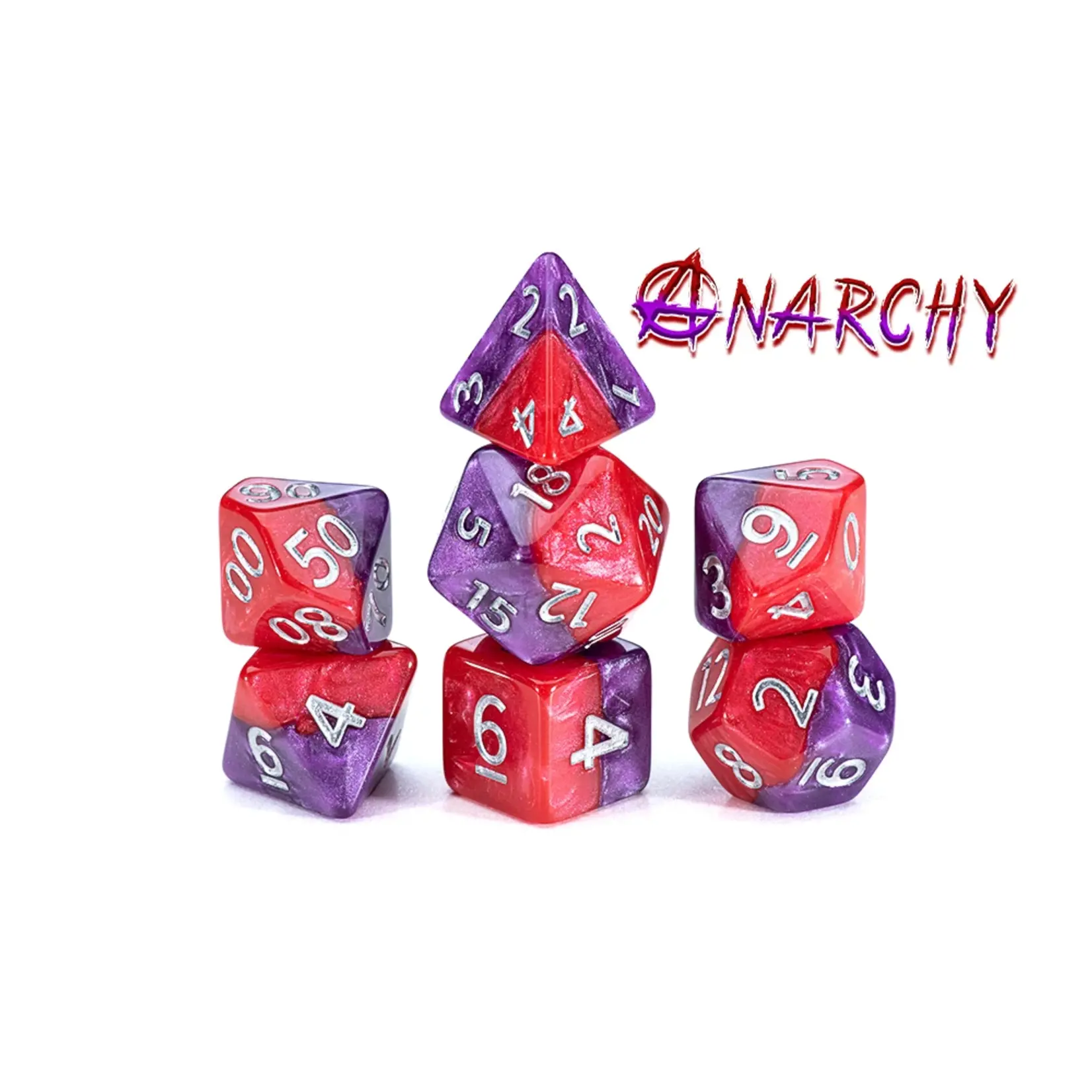 Gate Keeper Games Halfsies Dice - 'Anarchy' 7-die Set
