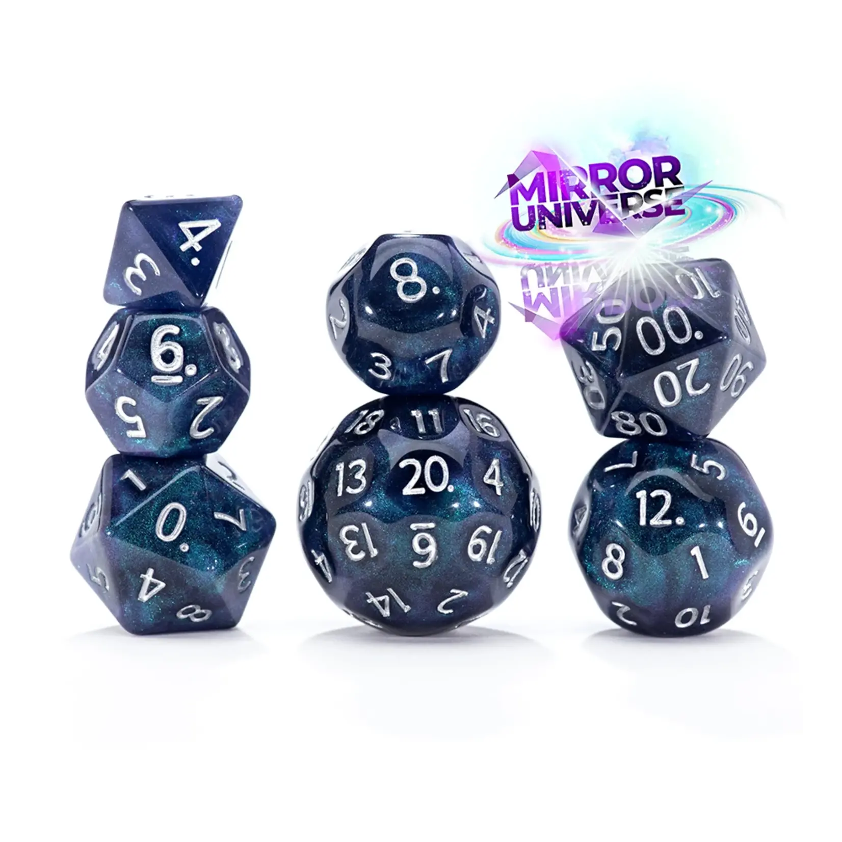 Gate Keeper Games “Mirror Universe” Double Dice 7-Die Set
