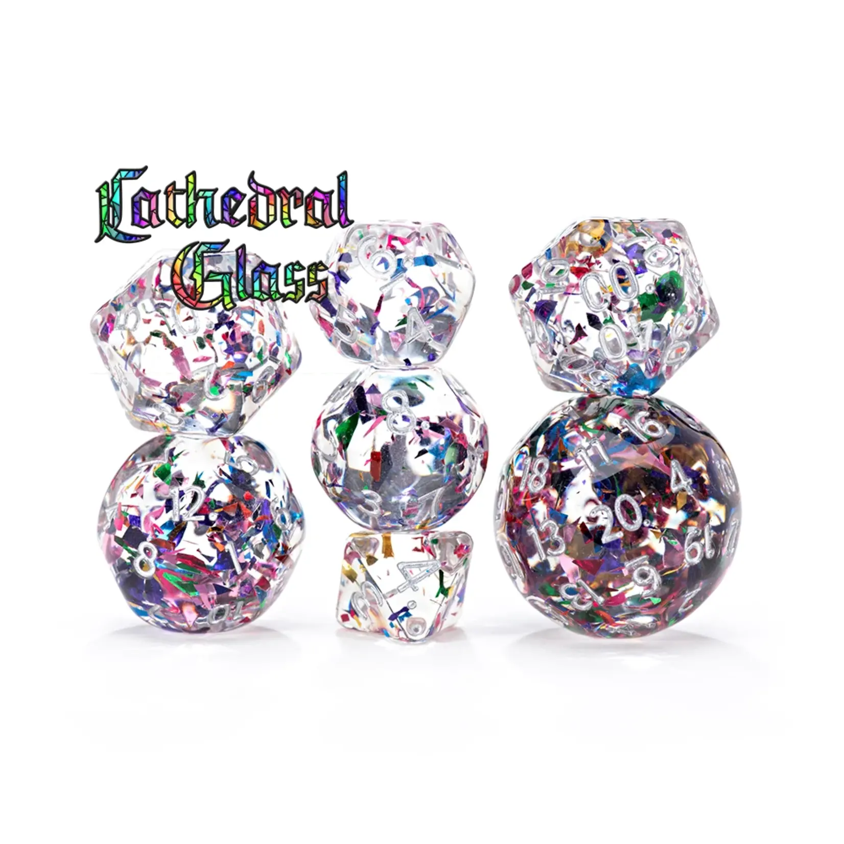 Gate Keeper Games “Cathedral Glass” Double Dice 7-Die Set