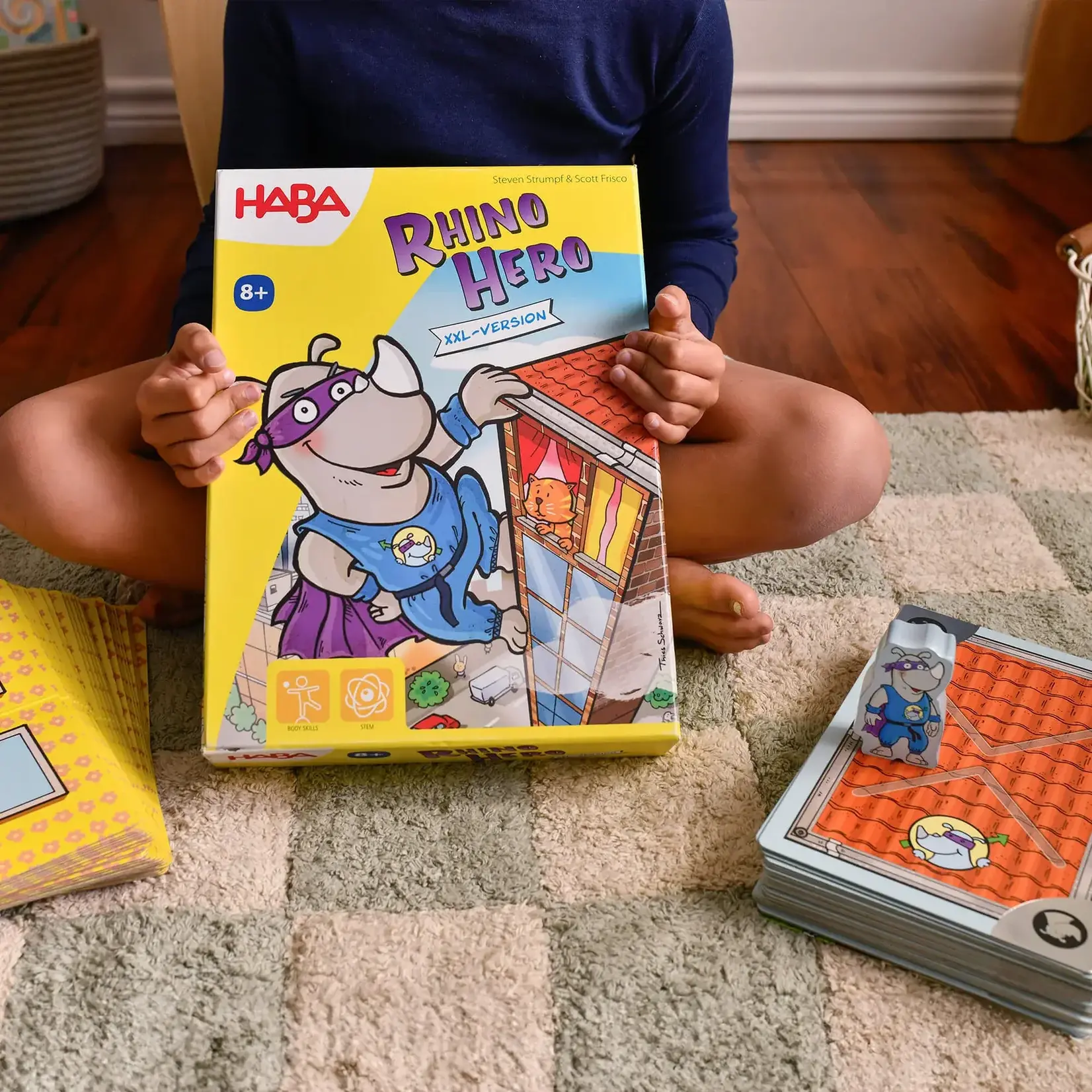 HABA USA Giant Rhino Hero XXL Stacking Cards Game