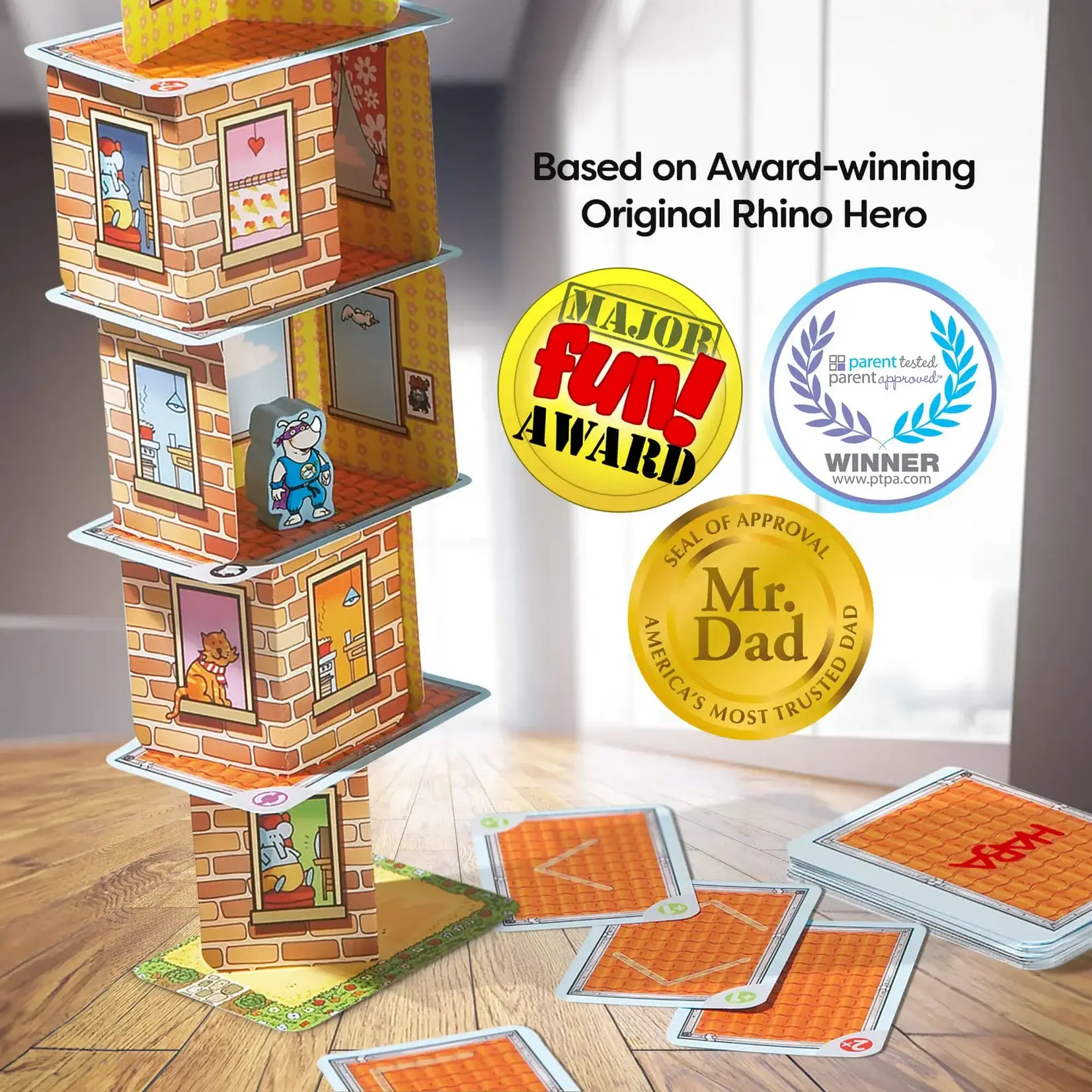 HABA USA Giant Rhino Hero XXL Stacking Cards Game