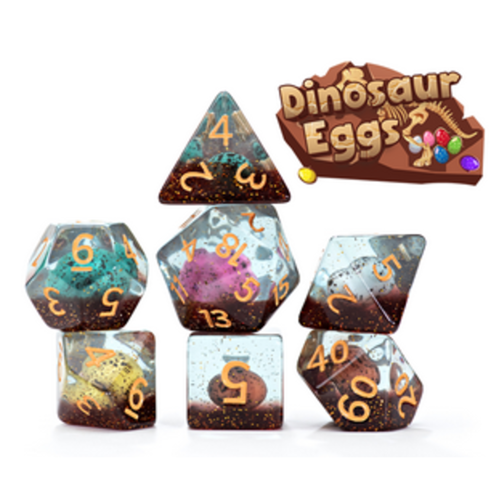 Gate Keeper Games Inclusion Dinosaur Eggs 7D Set