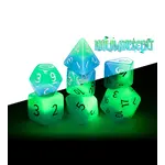 Gate Keeper Games Radiant Dice (Glow in the Dark) - 'Bioluminescent' 7-Die Set