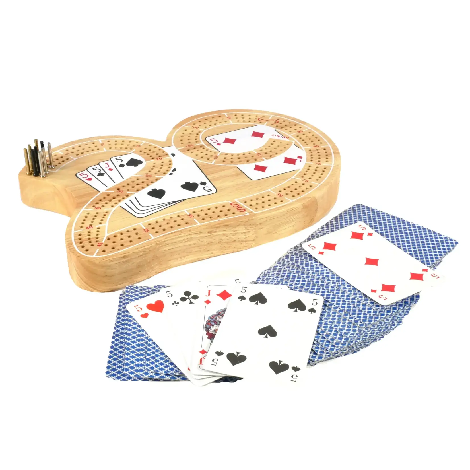 WorldWise Imports Cribbage '29 3-Track Wood