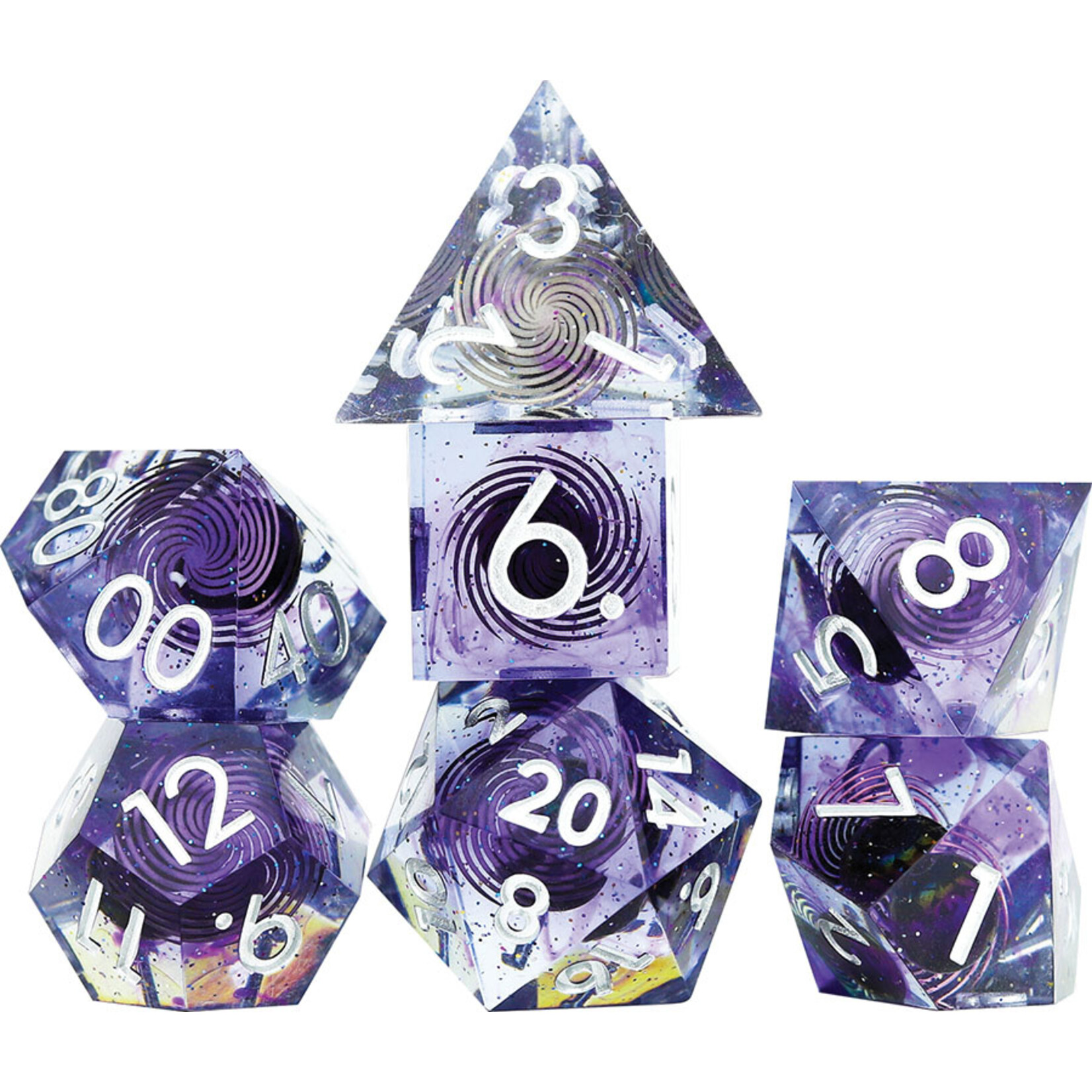 Sirius Dice RPG Dice Set (7): Sharp Midnight