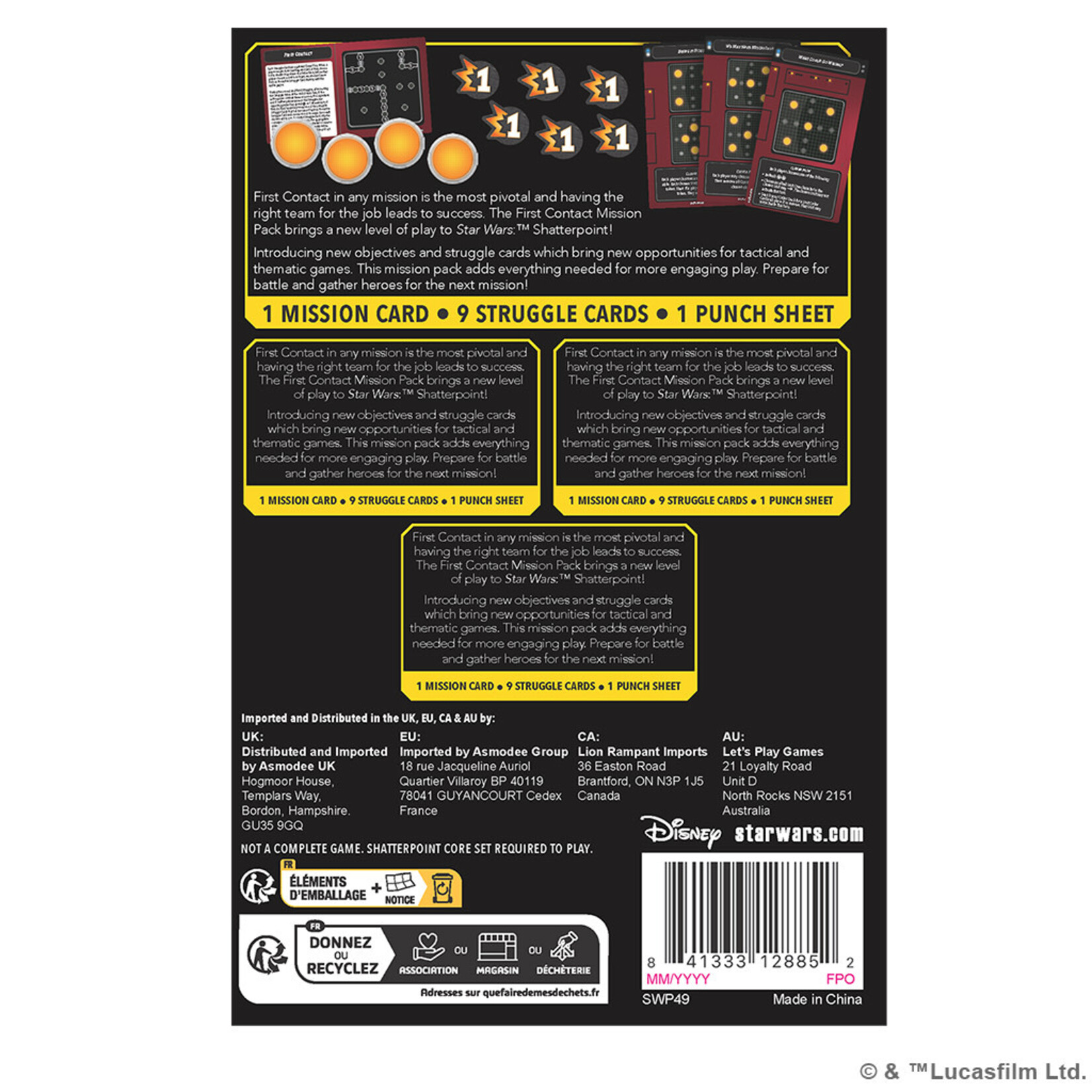 Atomic Mass Games Star Wars Shatterpoint First Contact Mission Pack