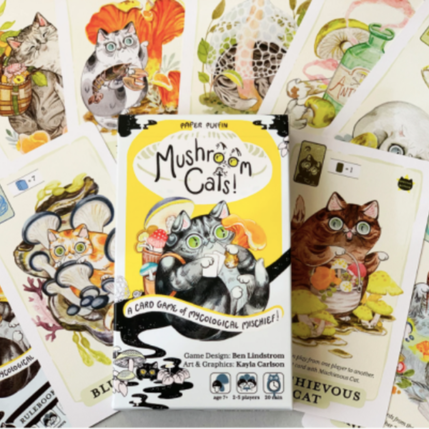 Paper Puffin Mushroom Cats!