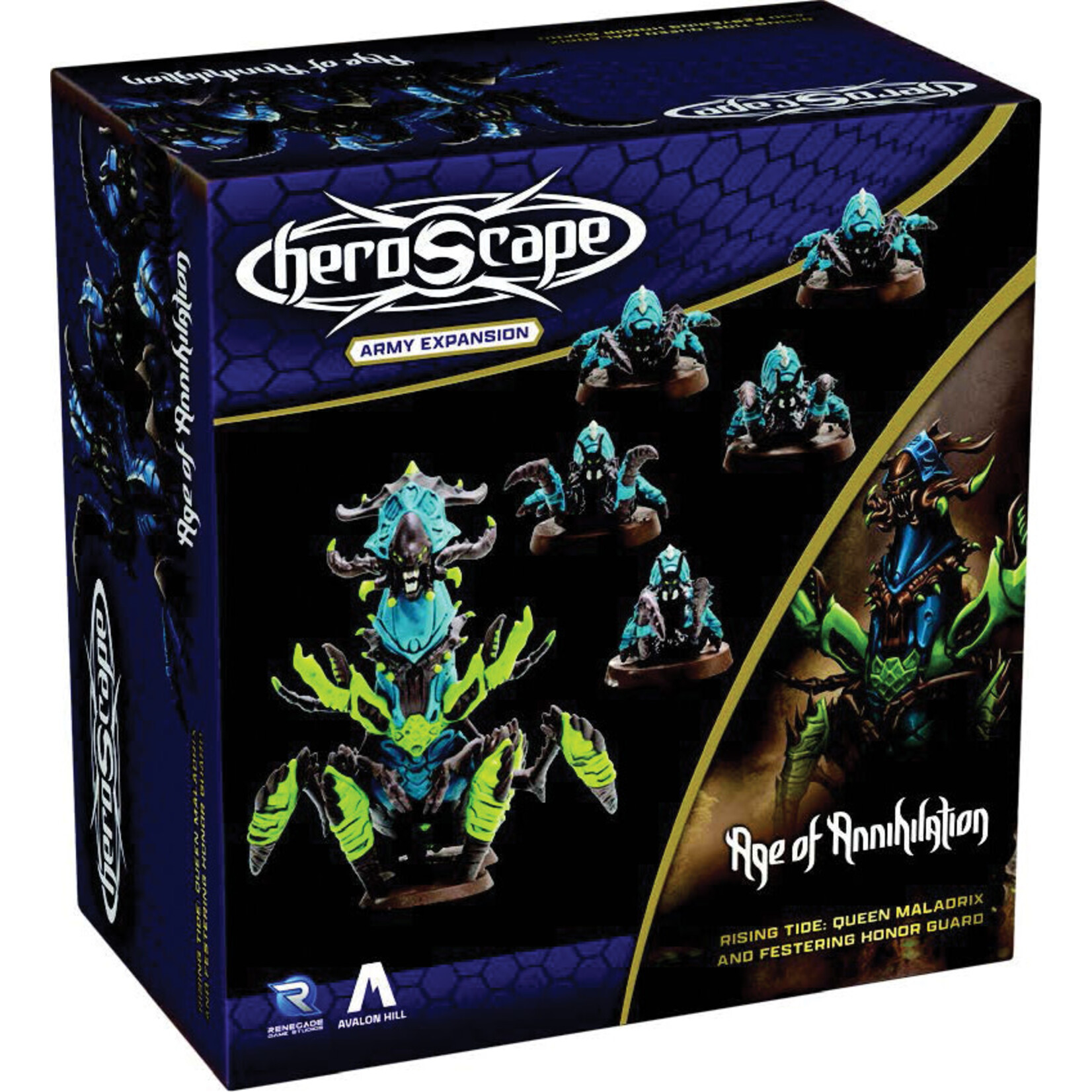 Renegade Game Studios Heroscape: Rising Tide Queen Maladrix and Festering Honor Guard Army Expansion