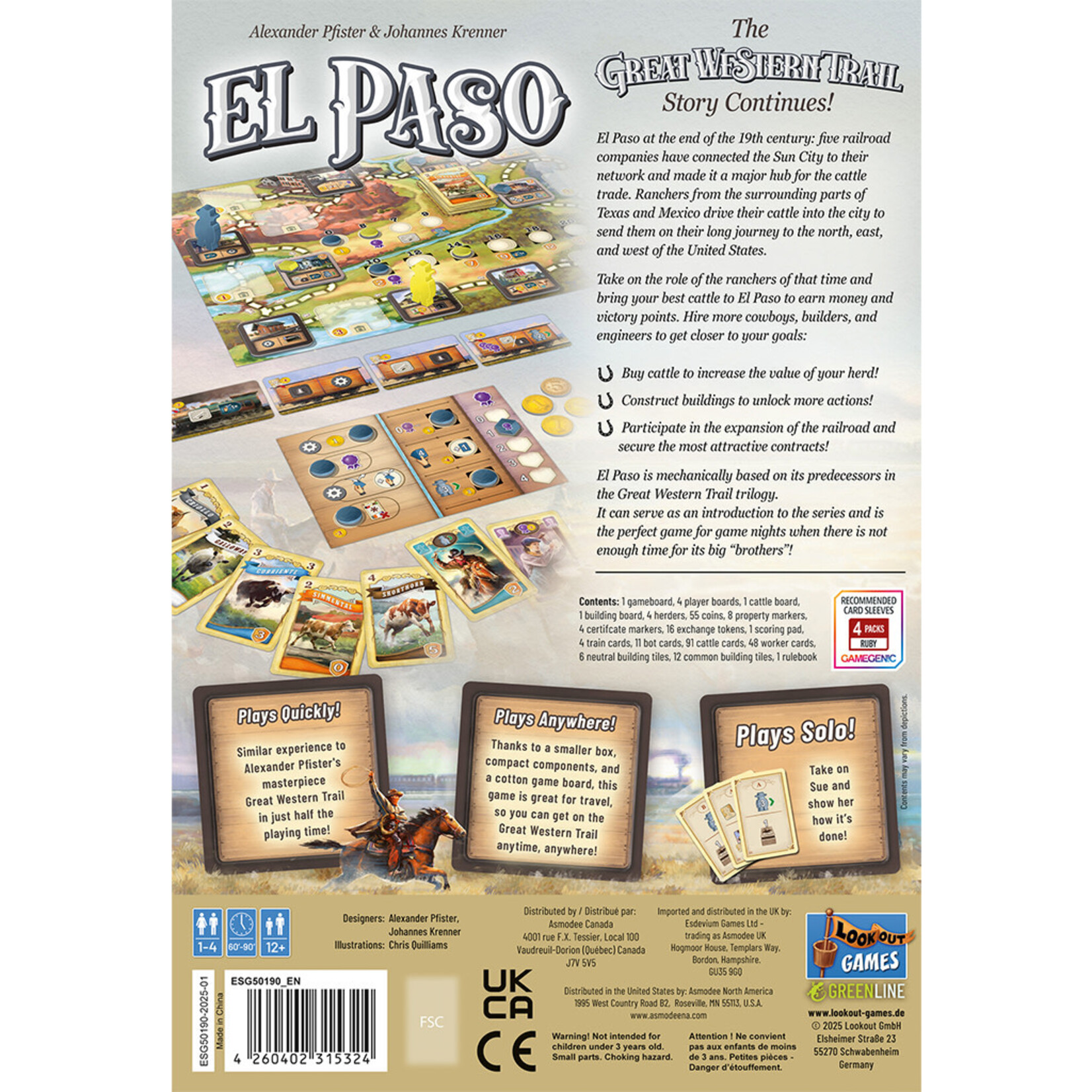 Eggertspiele Great Western Trail El Paso