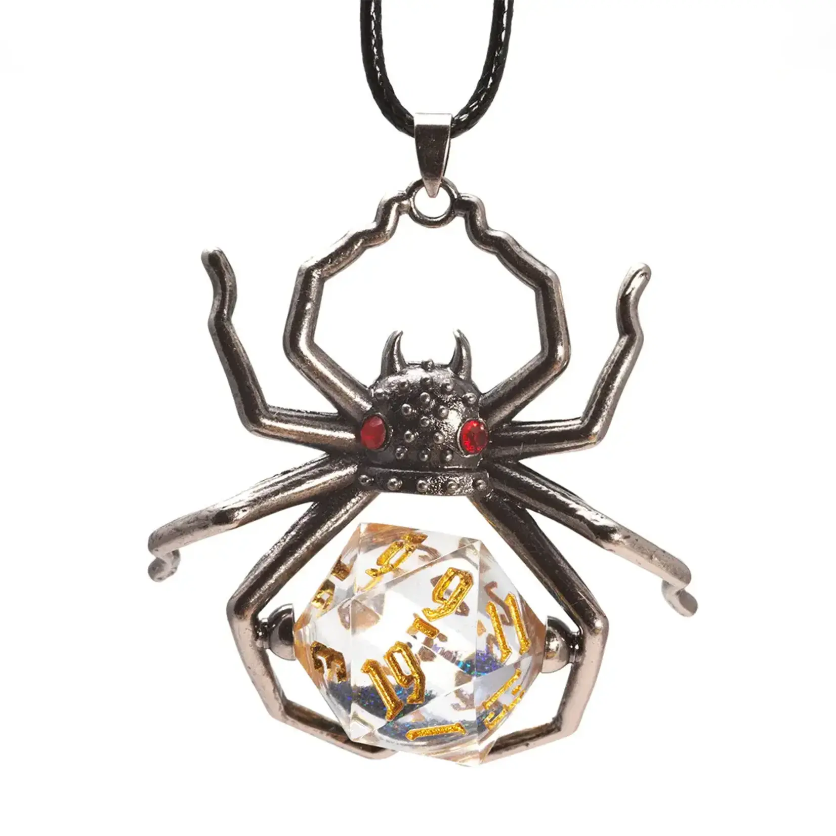 Sirius Dice D20 Necklace: Black Widow