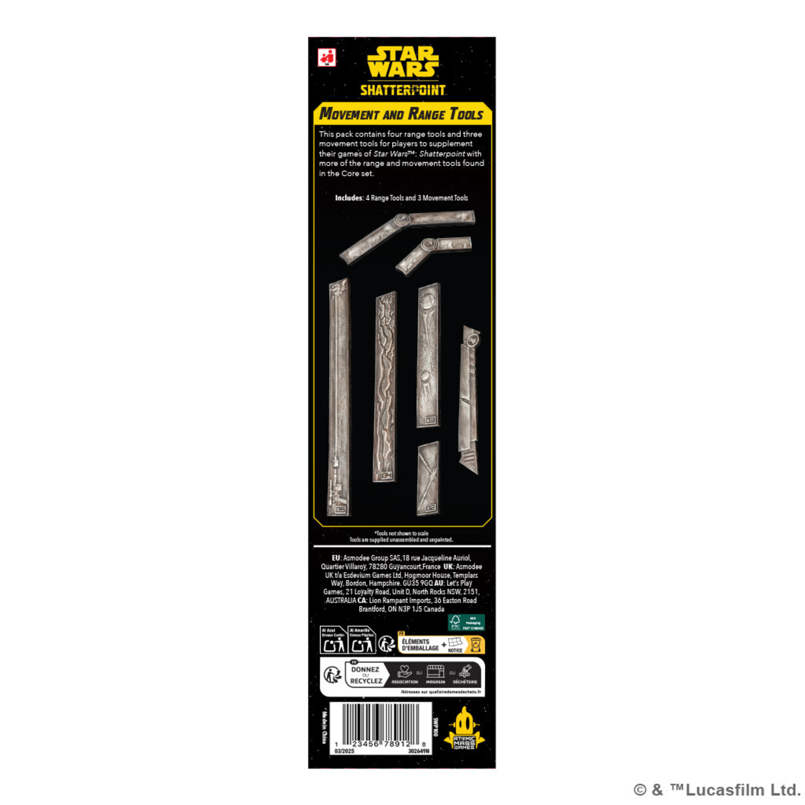 Atomic Mass Games Star Wars: Shatterpoint Moovement & Range Tools