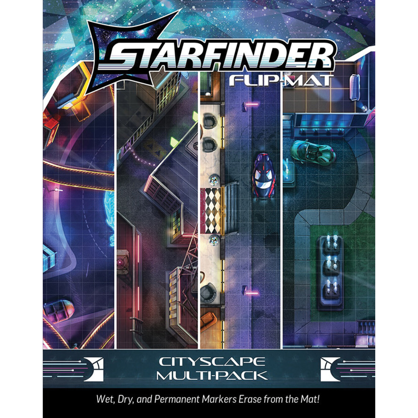 Paizo Starfinder RPG: Flip-Mat - Cityscape Multi-Pack