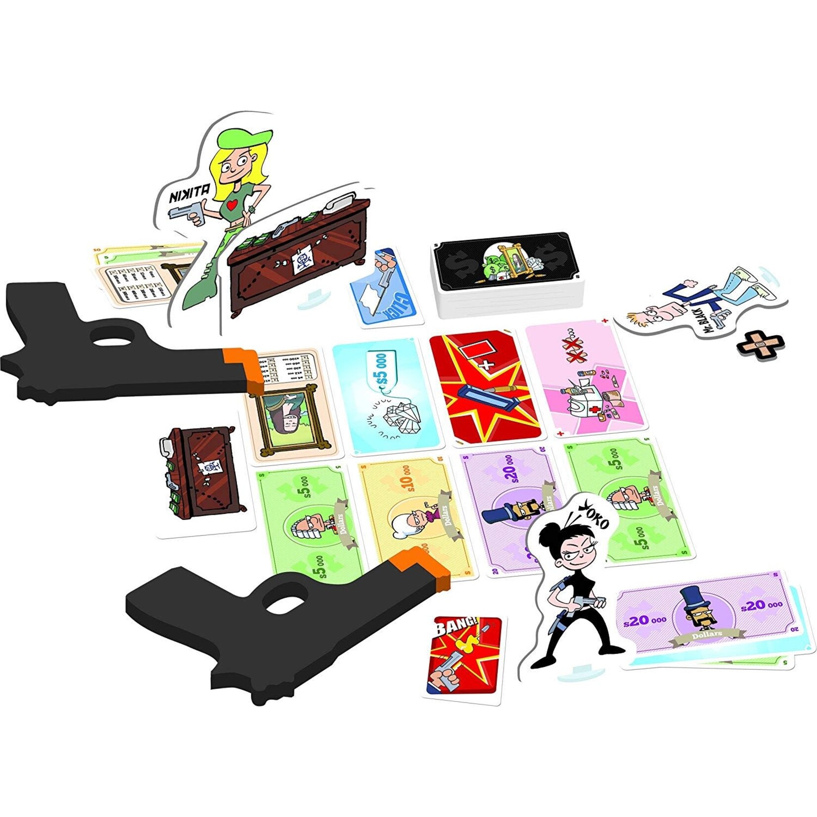 Asmodee Studios Cash 'n Guns Board Game 2E