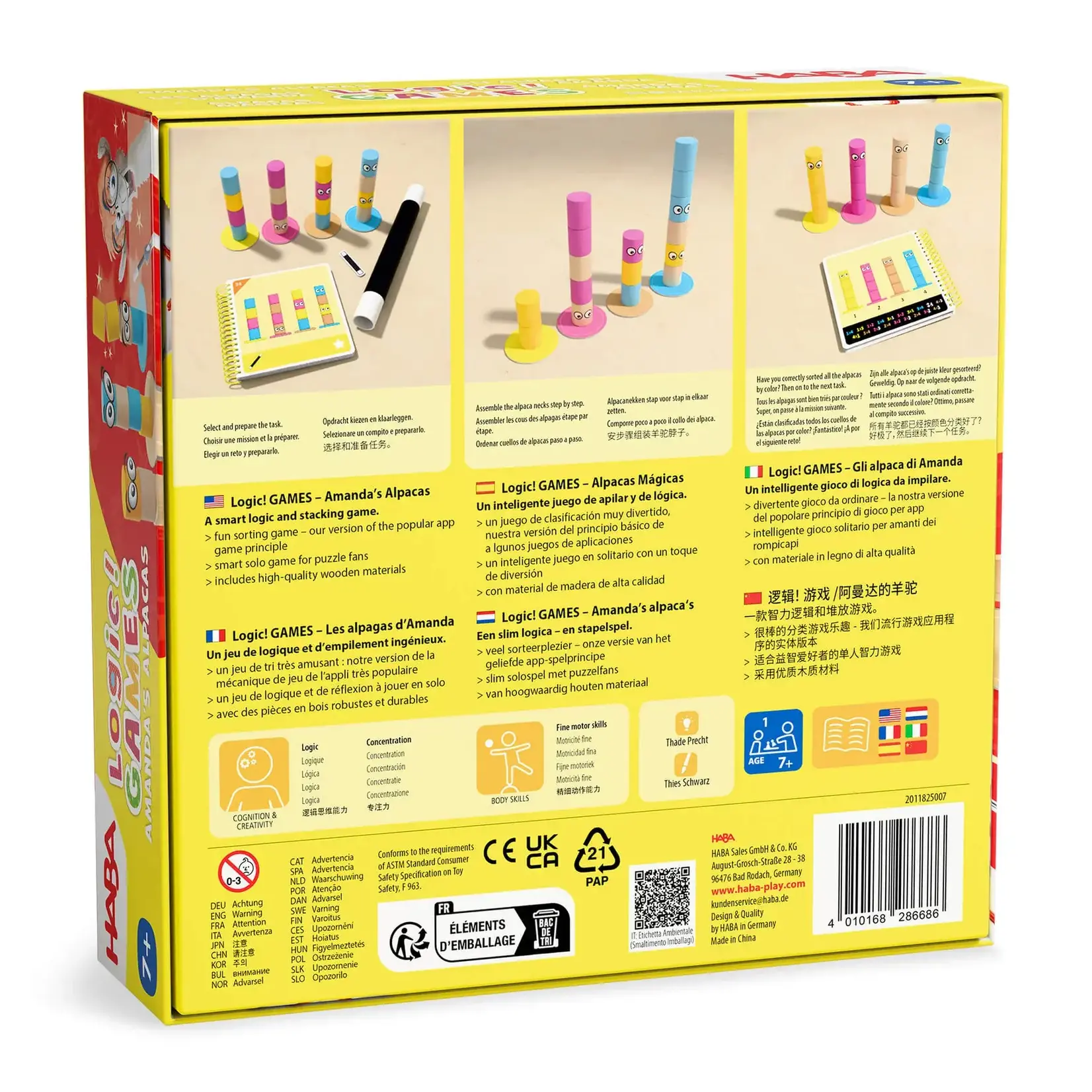 HABA USA Logic! Games Amanda's Alpacas