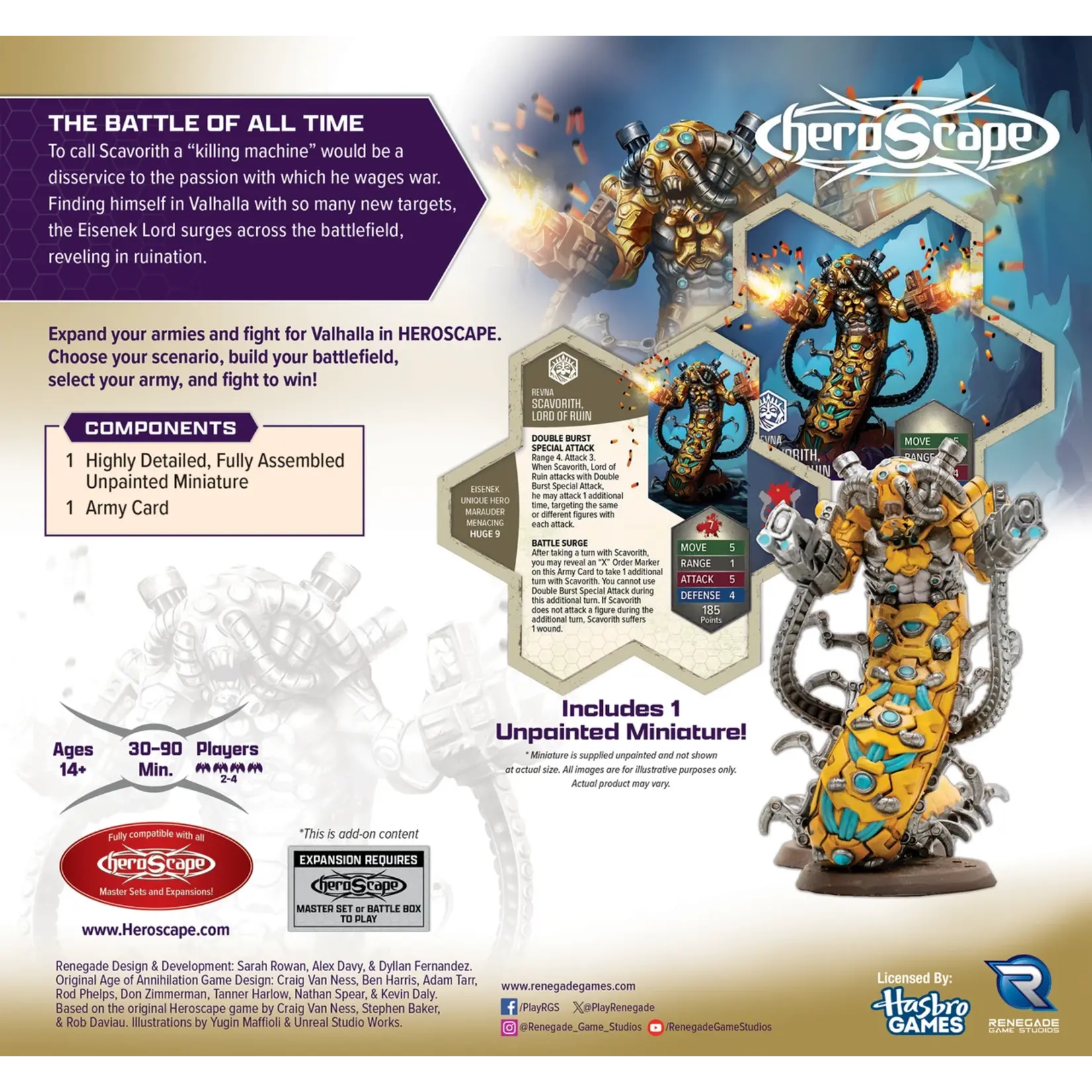Renegade Game Studios HeroScape Scavorith, Lord of Ruin Army Expansion