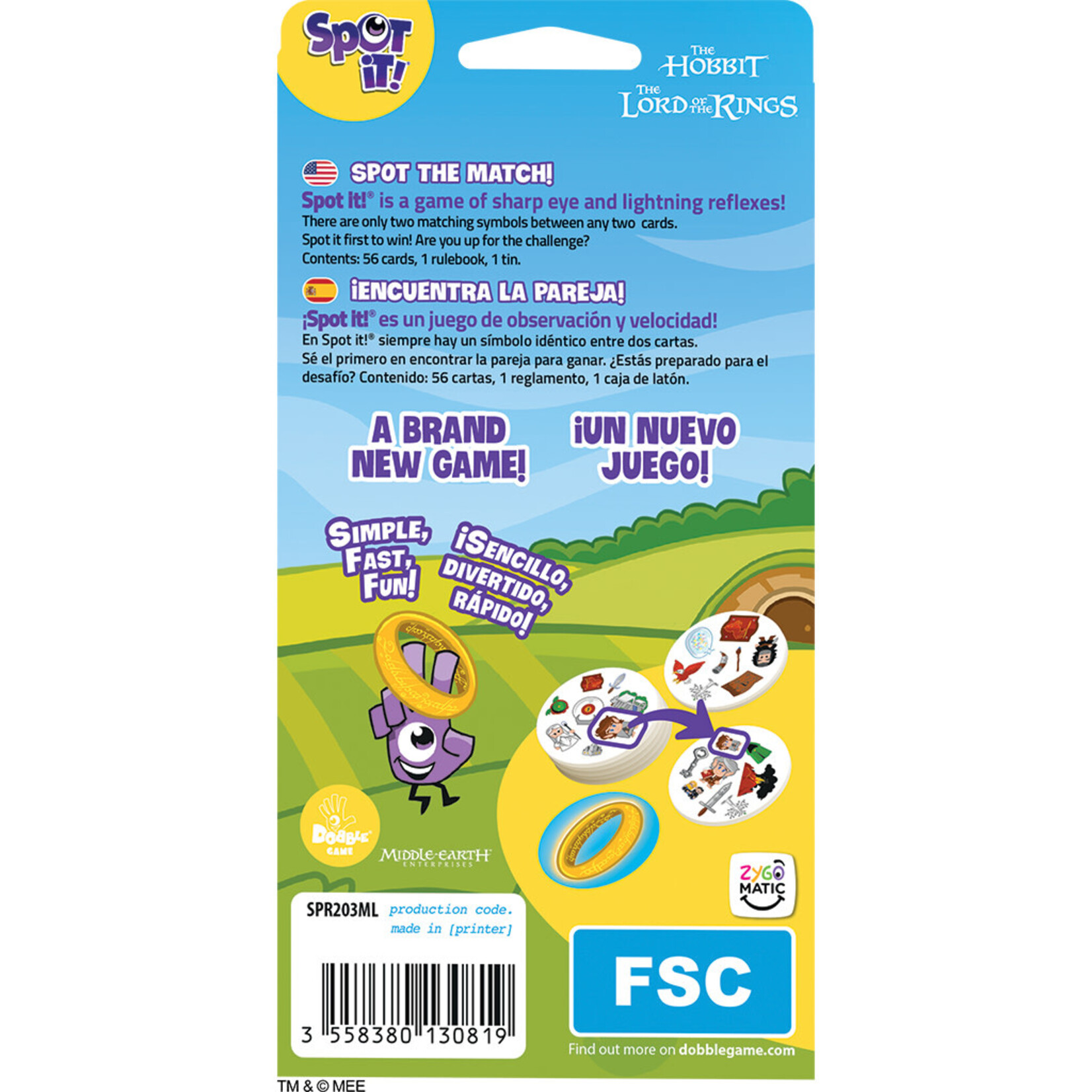 Asmodee Studios Spot It! Lord of the Rings