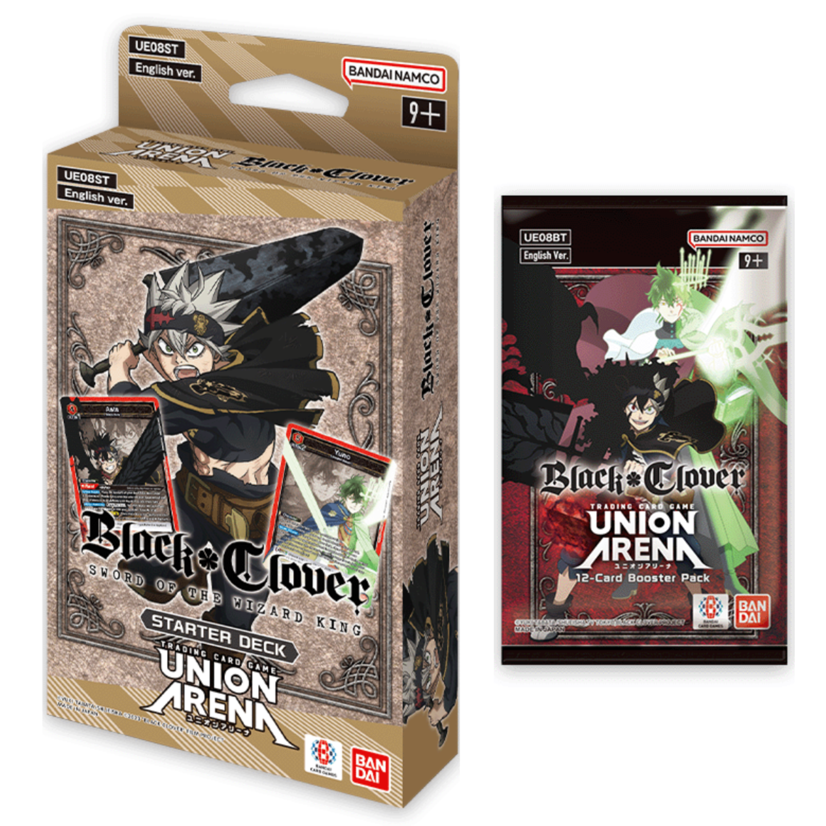 BANDAI CO Union Arena Black Clover Starter Deck + Booster Pack