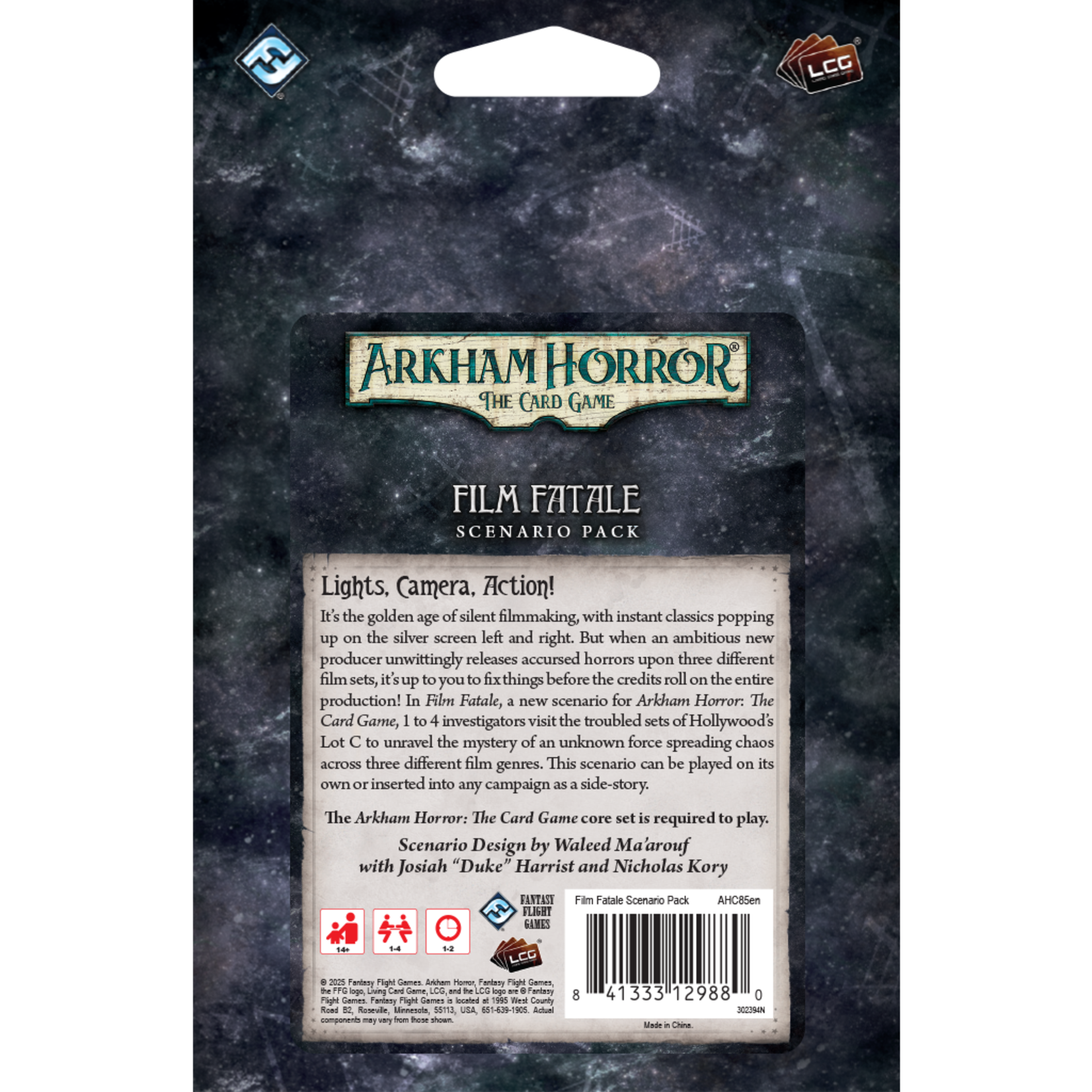 Fantasy Flight Games Arkham Horror: The Card Game - Film Fatale Scenario Pack