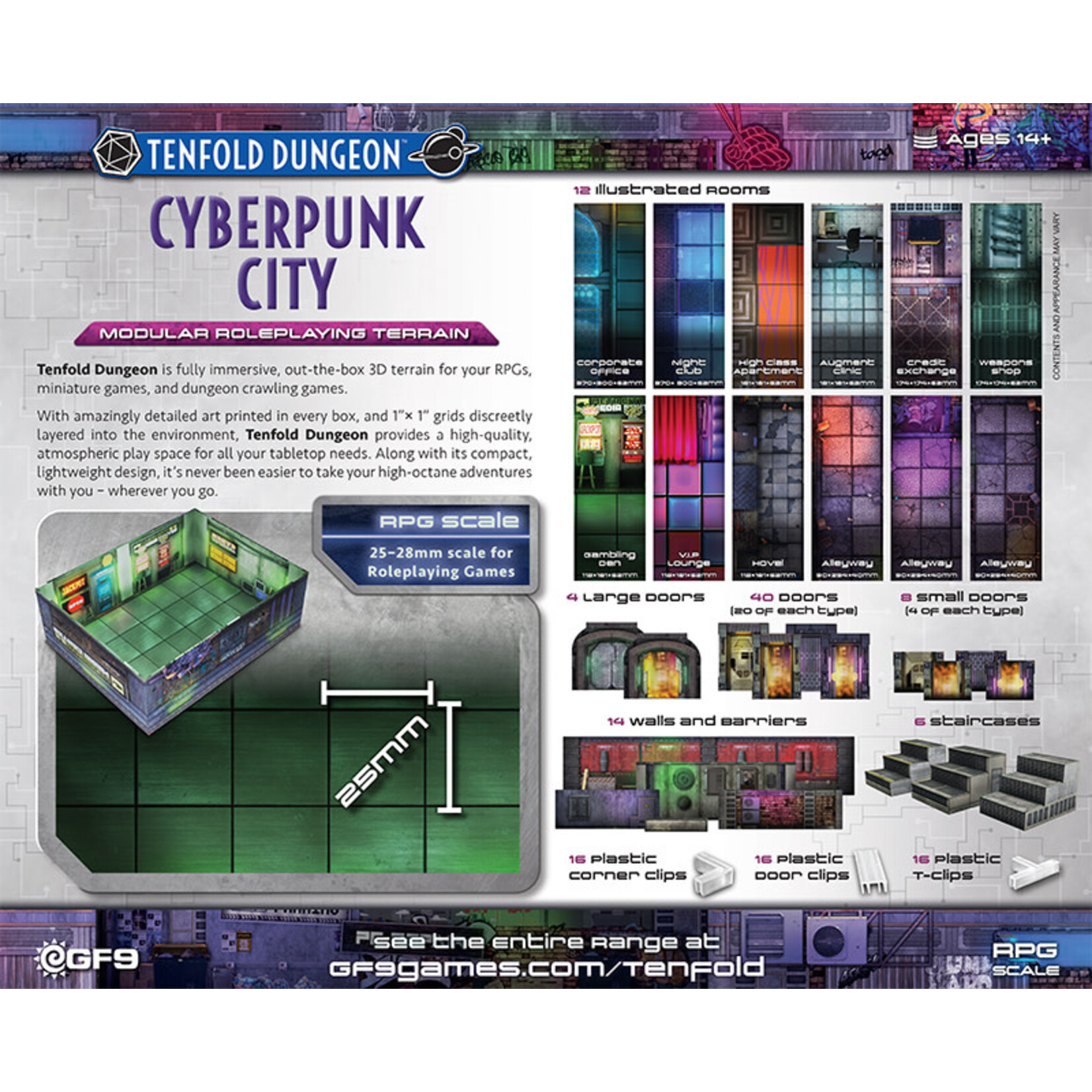 GaleForce Nine Tenfold Dungeons Cyberpunk City