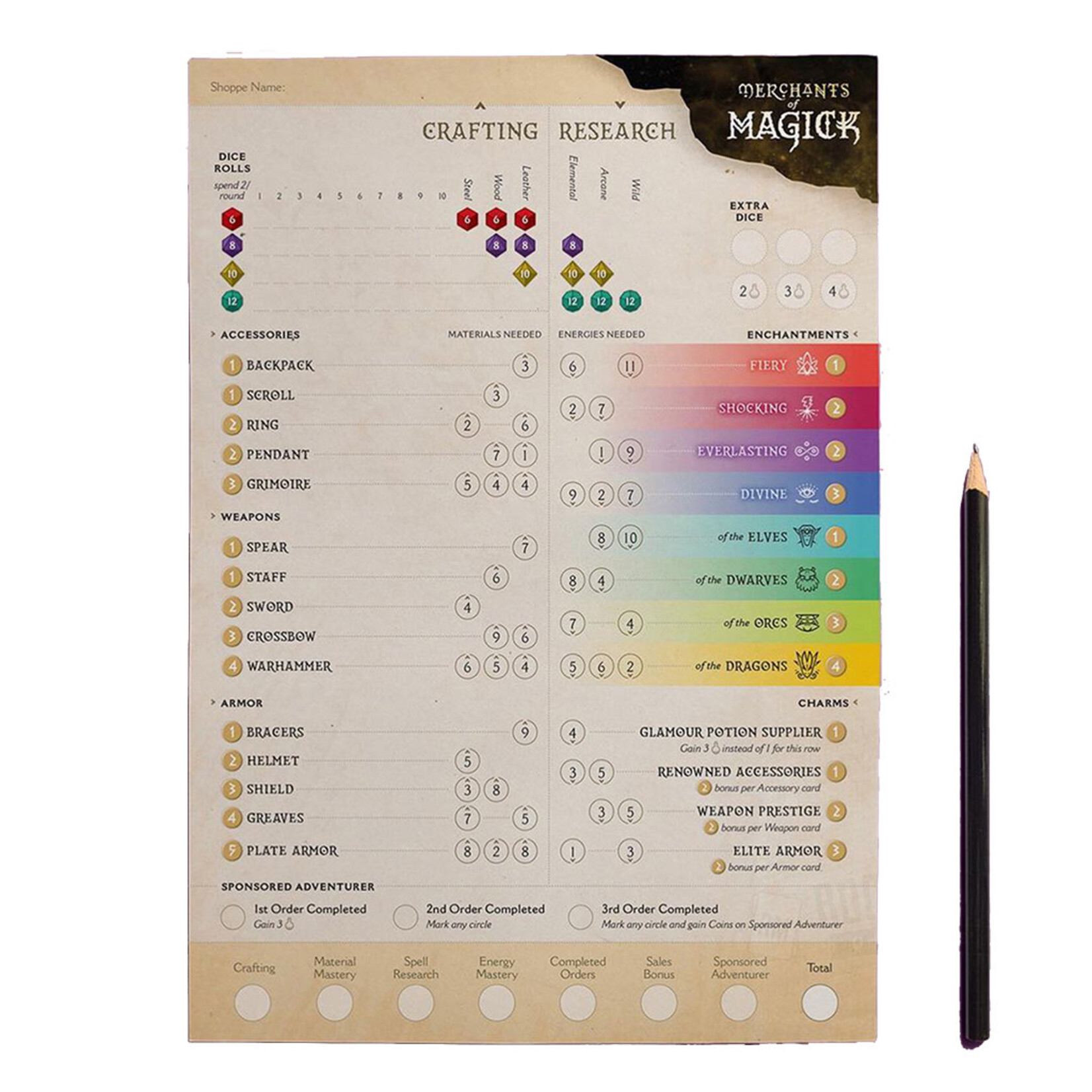 Rock Manor Games Merchants of Magick A Set a Watch Tale