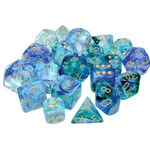 Chessex Nebula 12mm d6 Oceanic/gold Luminary Dice Block (36 dice)