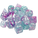 Chessex Nebula 12mm d6 Wisteria/white Luminary Dice Block (36 dice)