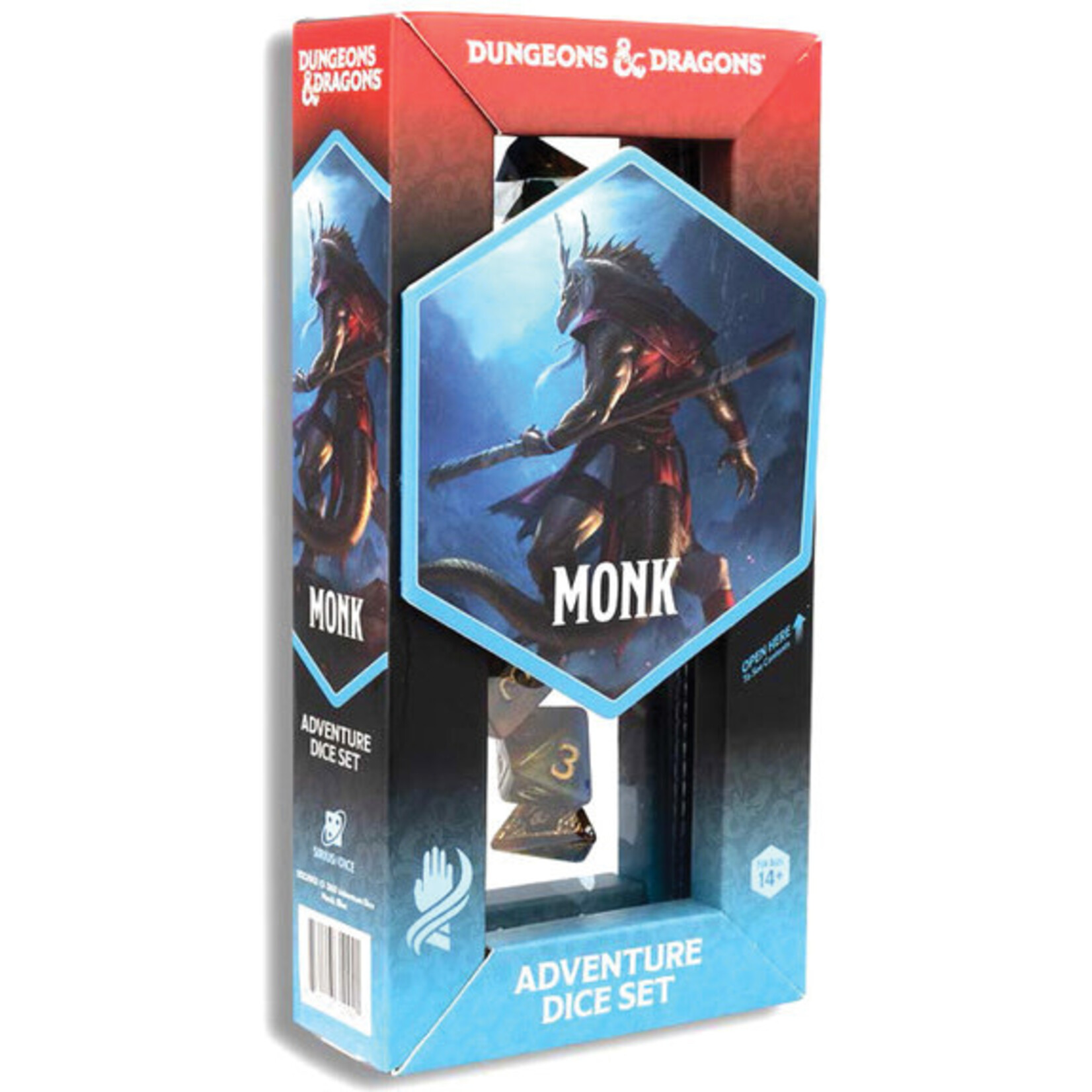 Sirius Dice D&D Adventure Dice Monk Blue/Gold (NEW)