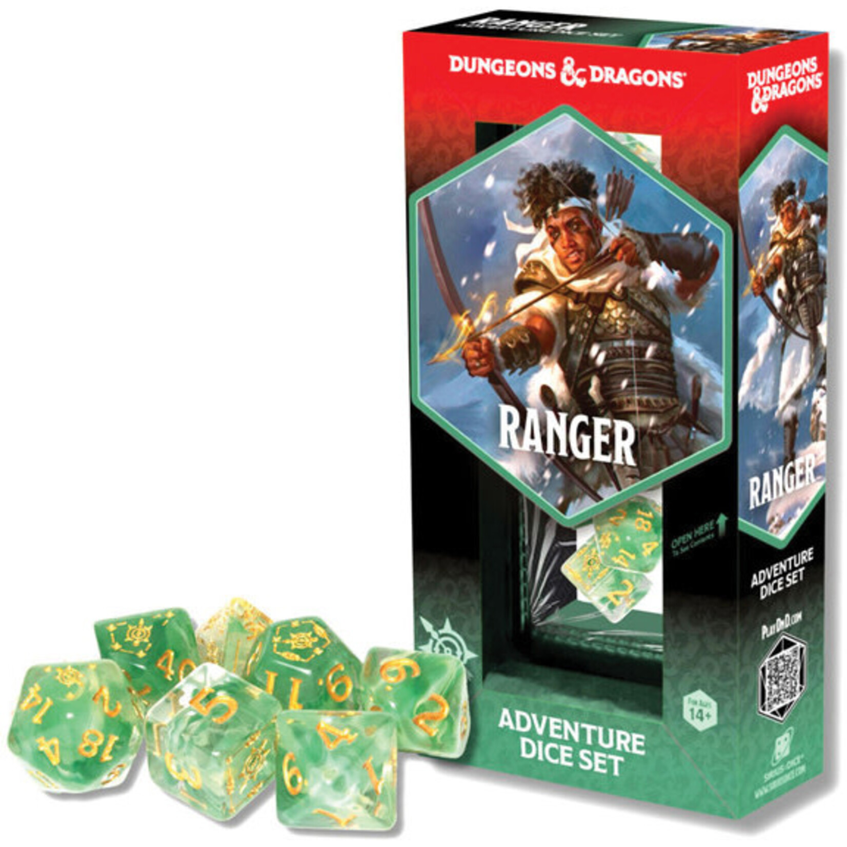 Sirius Dice D&D Adventure Dice Ranger White/Green