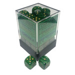 Chessex Vortex: 12mm D6 Green/gold (36)