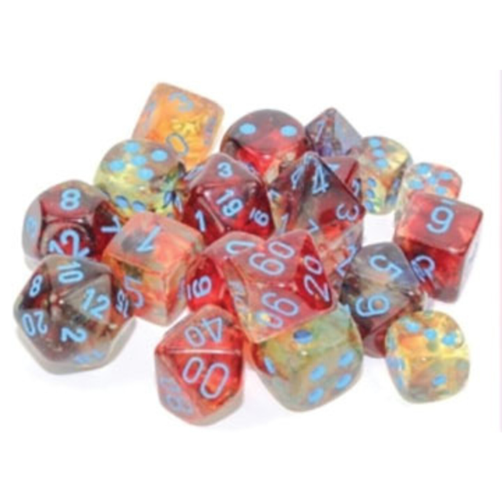 Chessex Nebula: Polyhedral Primary/blue Luminary 7-Die Set