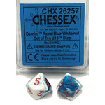 Chessex Gemini 7: Poly D10 Astral Blue/White/Red (10)