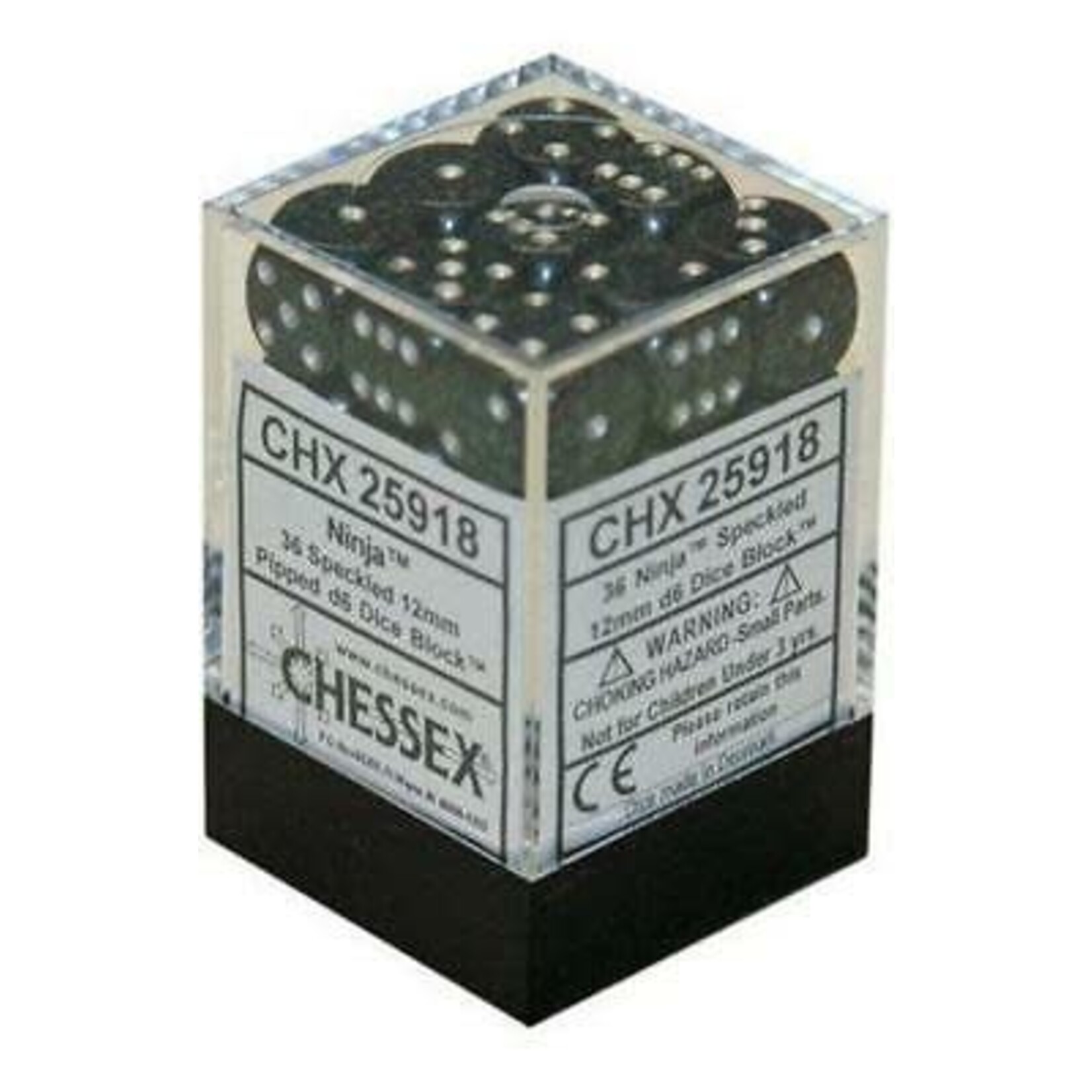 Chessex Ninja 12mm D6 Dice Block (36)