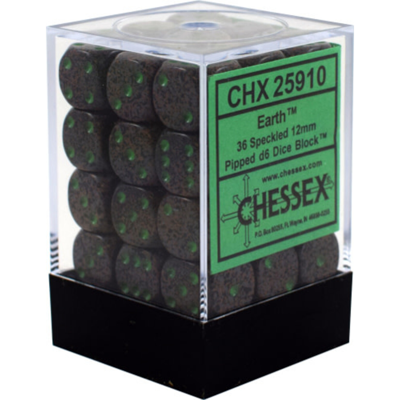 Chessex Earth Elemental 12mm D6 Dice Block (36)