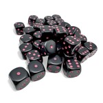 Chessex Opaque: 12mm d6 Black/pink Dice Block (36 dice)