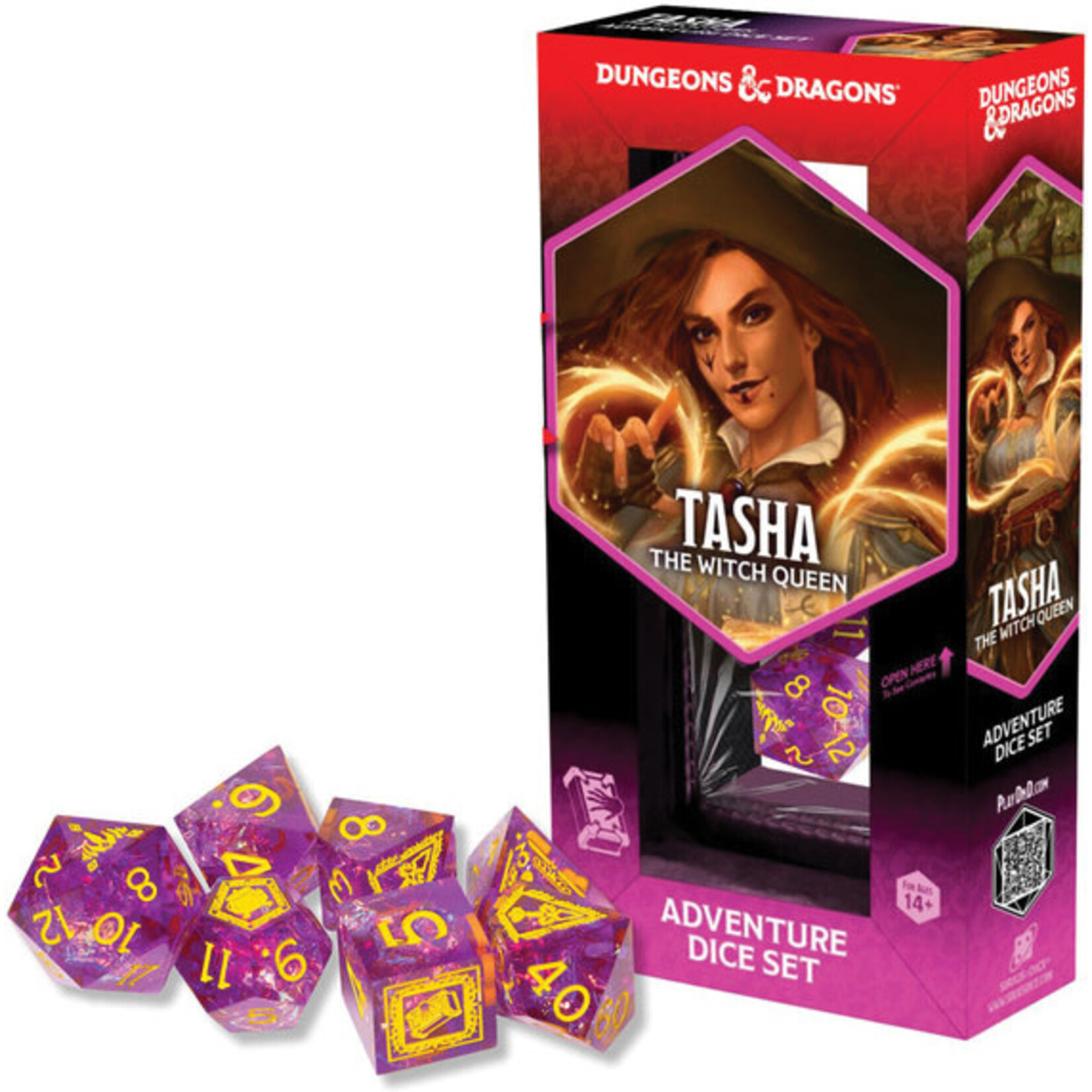 Sirius Dice D&D Adventure Dice - Tasha the Witch Queen Sharp Edged Set