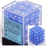 Chessex Frosted Blue white 12mm d6 set (36)