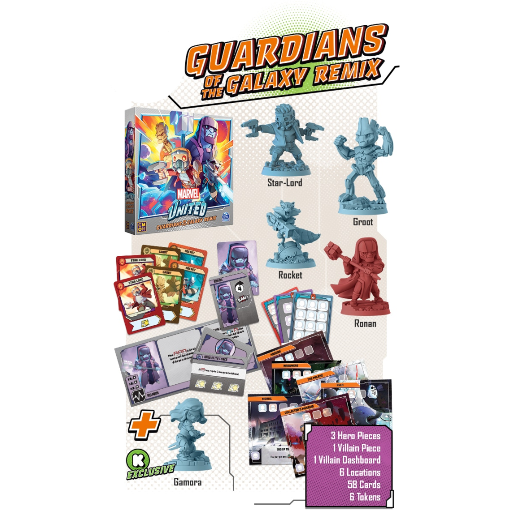 CMON Marvel United Guardians of the Galaxy Remix