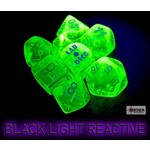 Chessex Lab Dice 6 Translucent Rad Green/White 7 die set